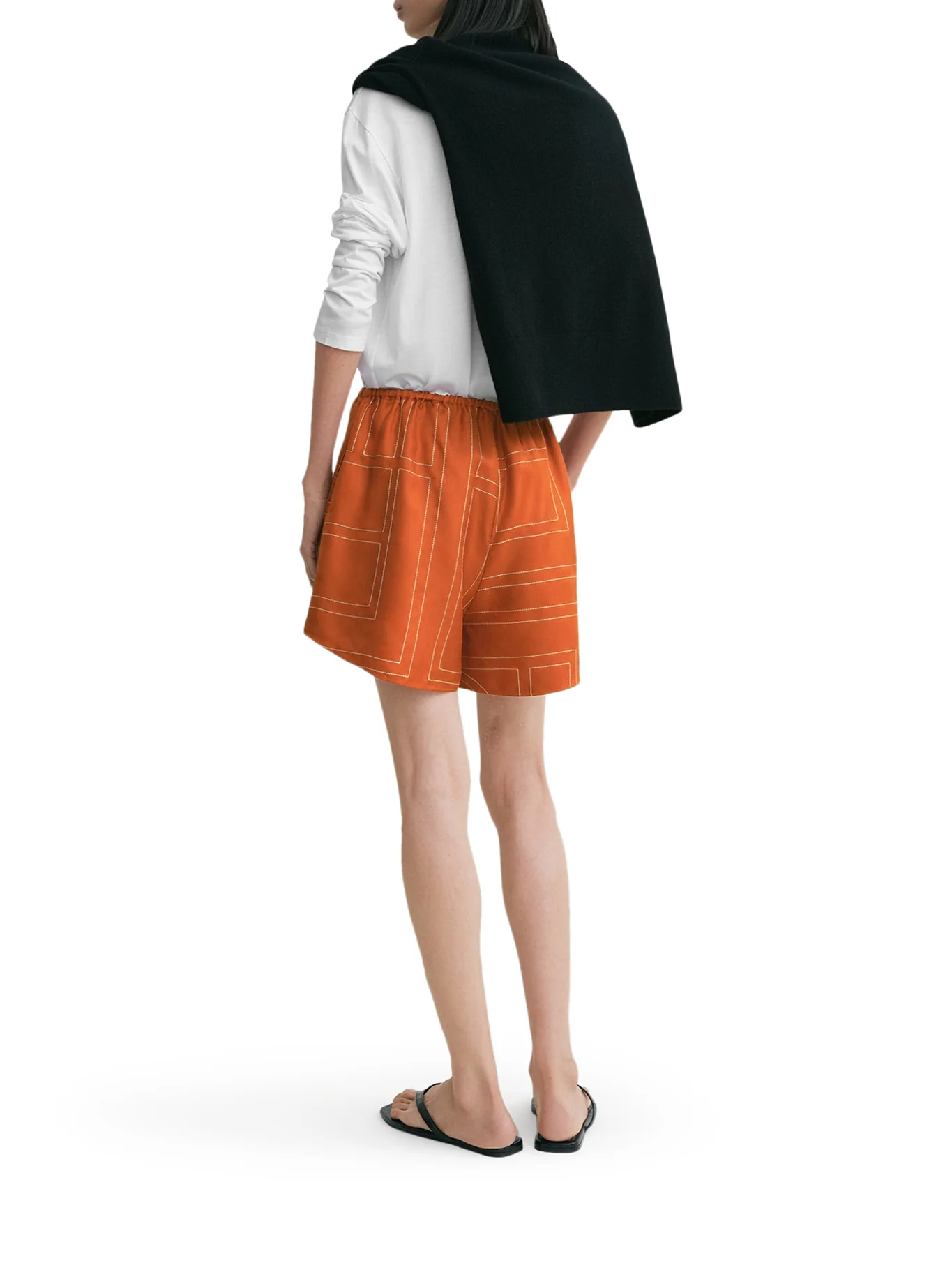 SILK SHORTS WITH MONOGRAM - Image 4