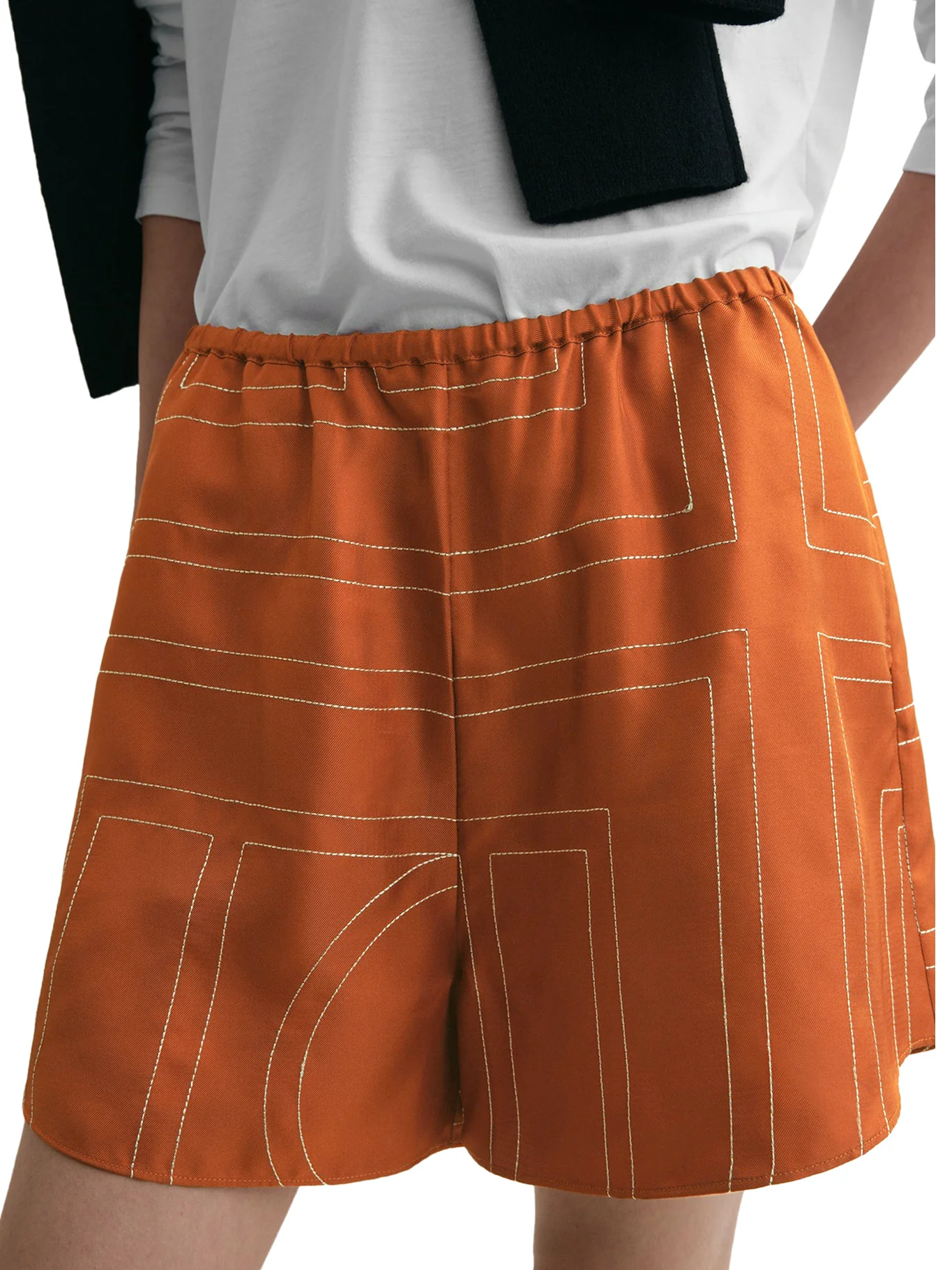 SILK SHORTS WITH MONOGRAM - Image 6
