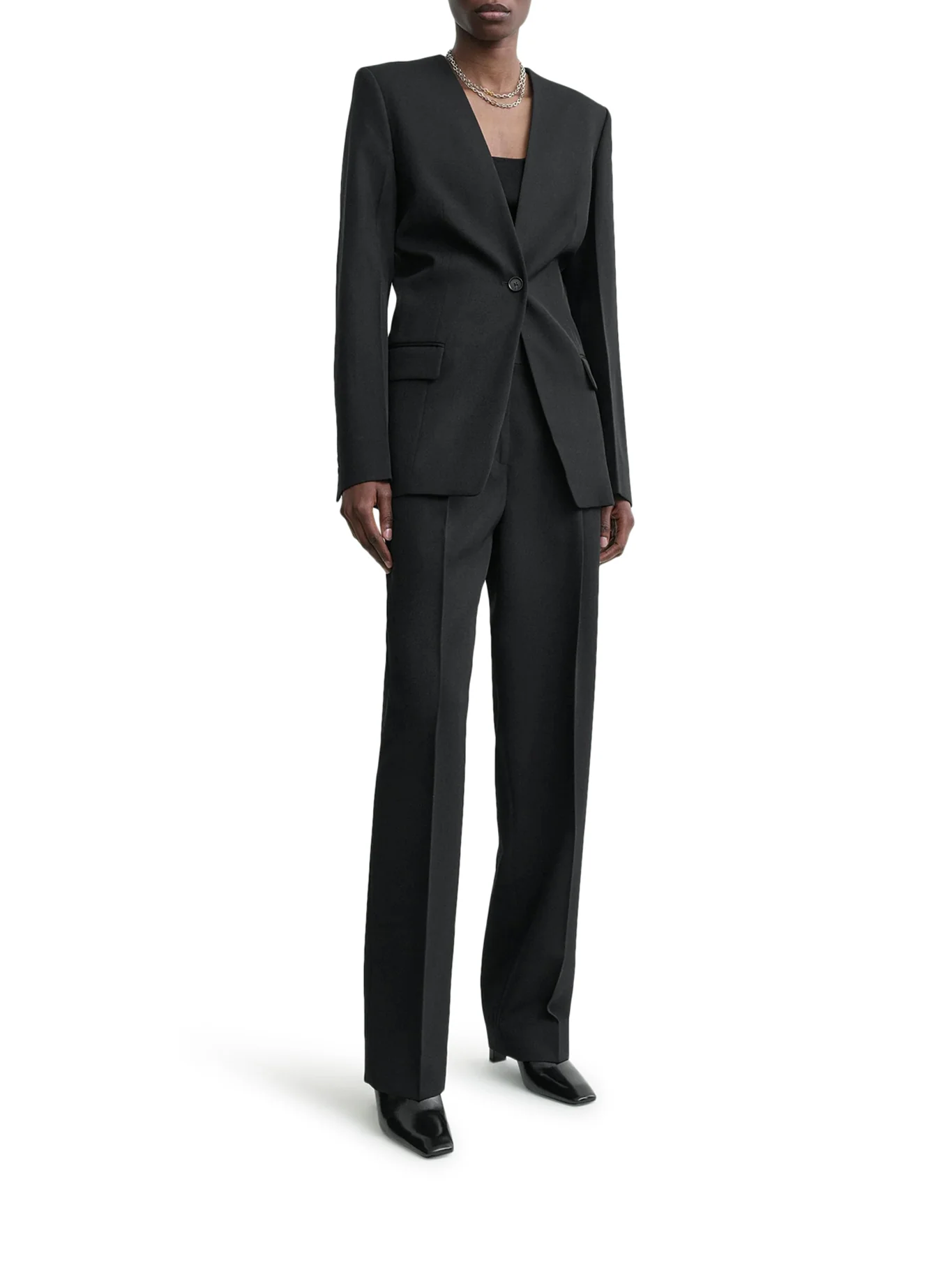 SINGLE-BREASTED WOOL BLEND BLAZER - Image 2