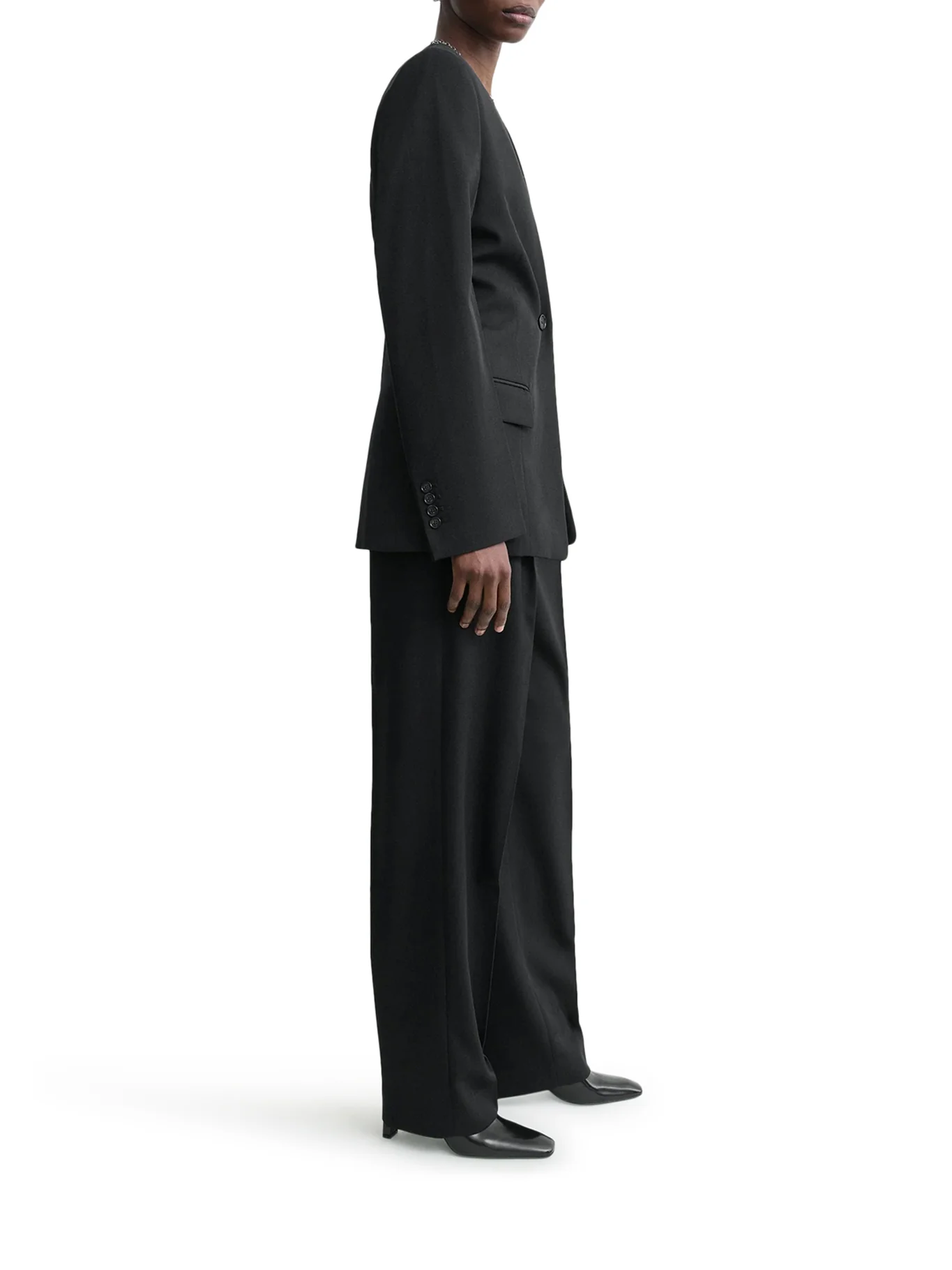 SINGLE-BREASTED WOOL BLEND BLAZER - Image 4