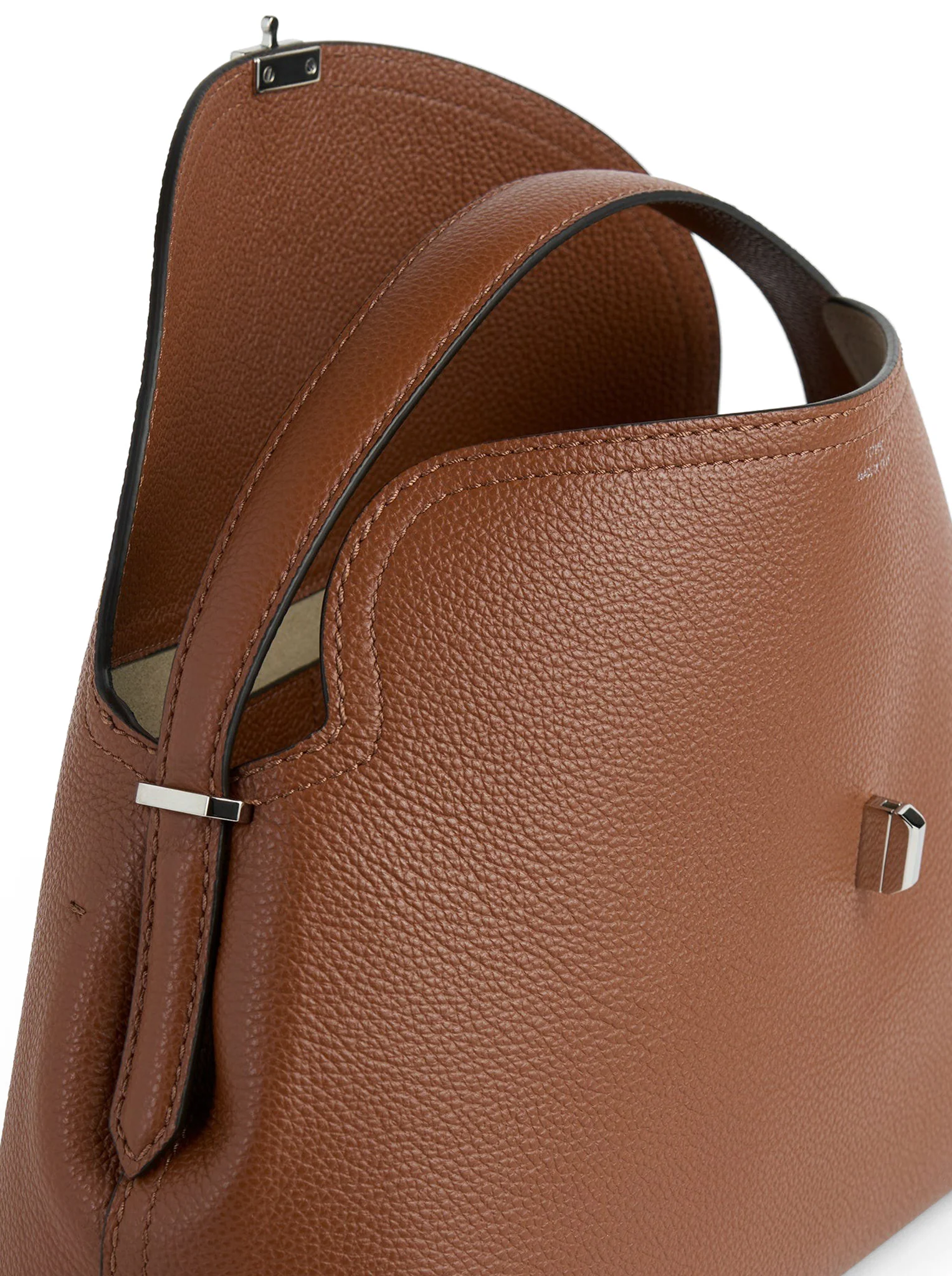 T-LOCK HANDBAG IN GRAINED LEATHER - Image 6