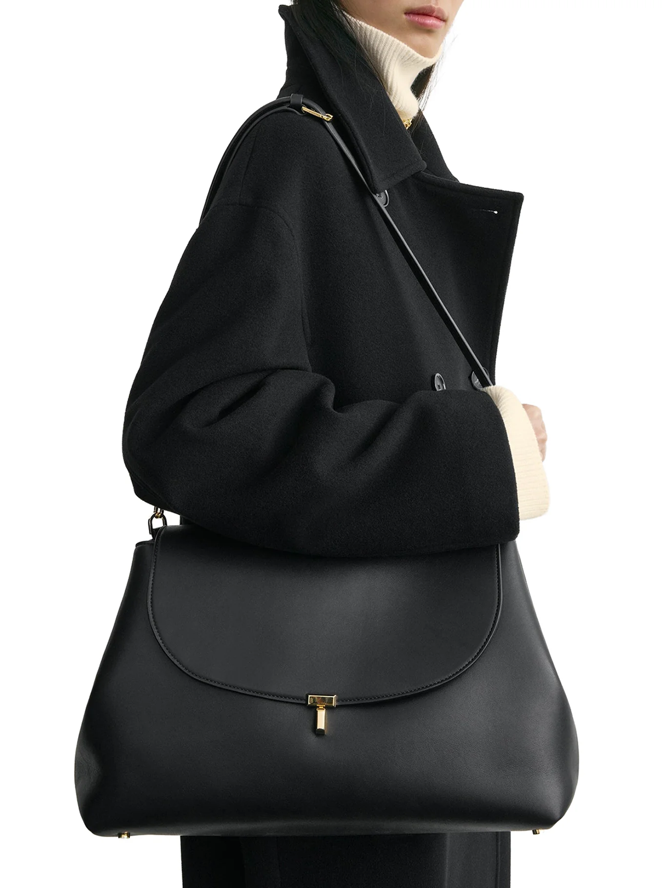T-LOCK LEATHER SHOULDER BAG - Image 3