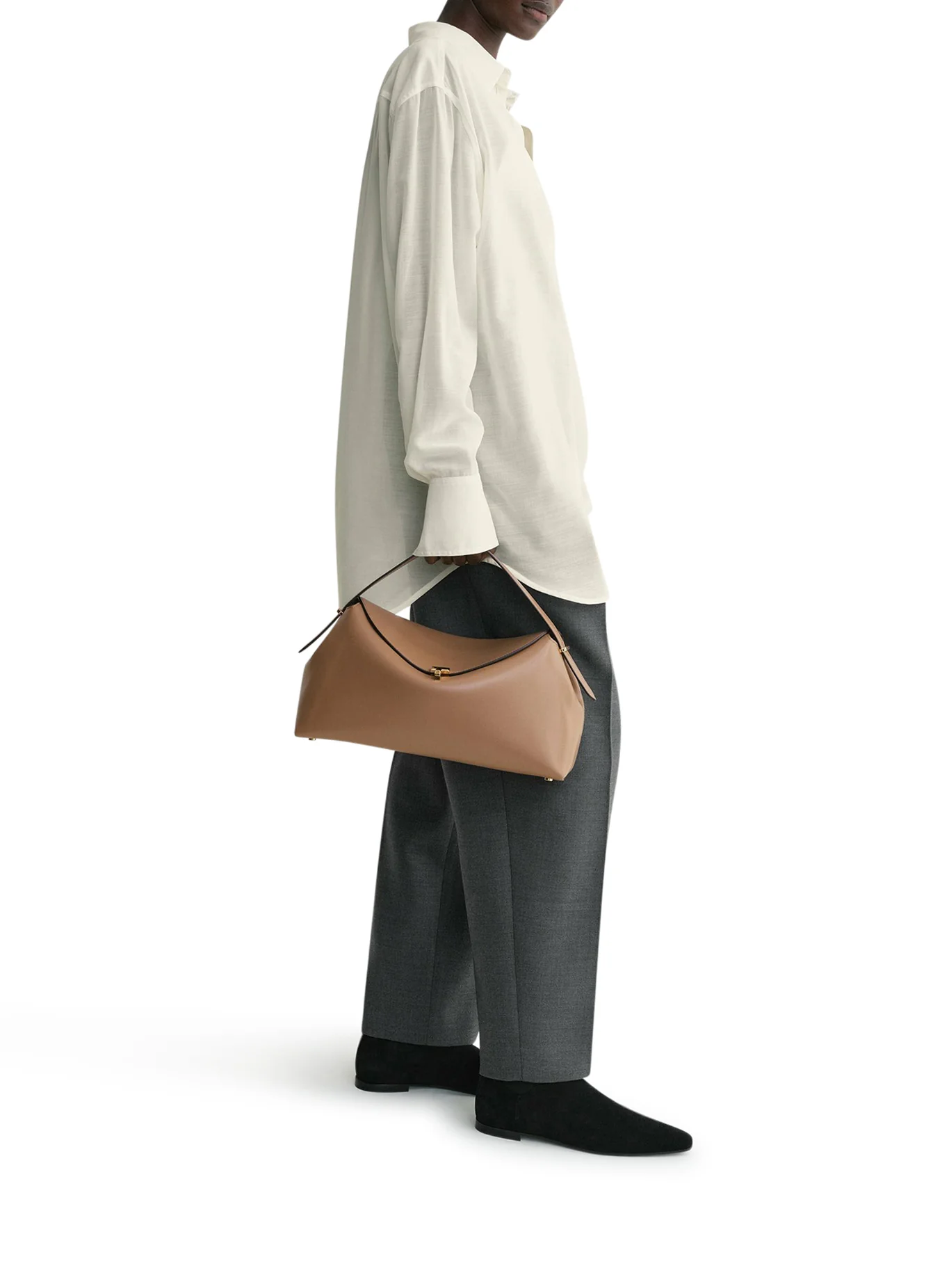 T-LOCK LEATHER TOP HANDLE CAMEL - Image 3