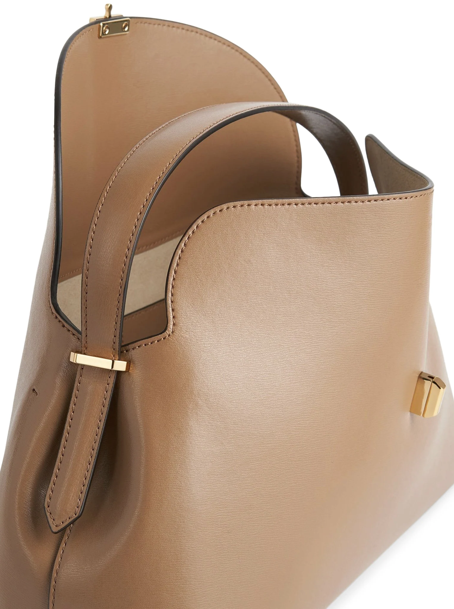 T-LOCK LEATHER TOP HANDLE CAMEL - Image 6