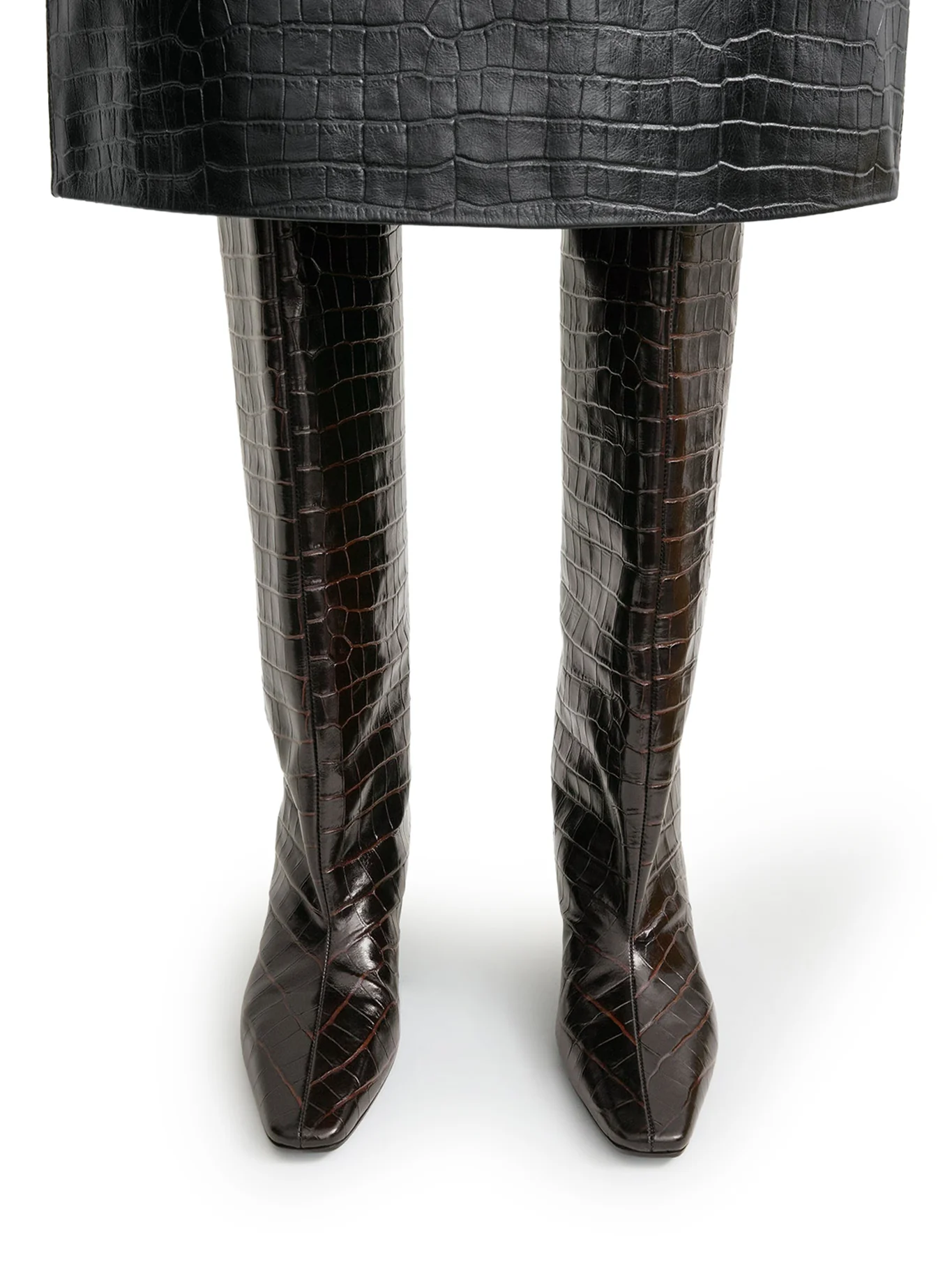 COCONUT EMBOSSED WIDE-LEG BOOTS - Image 2