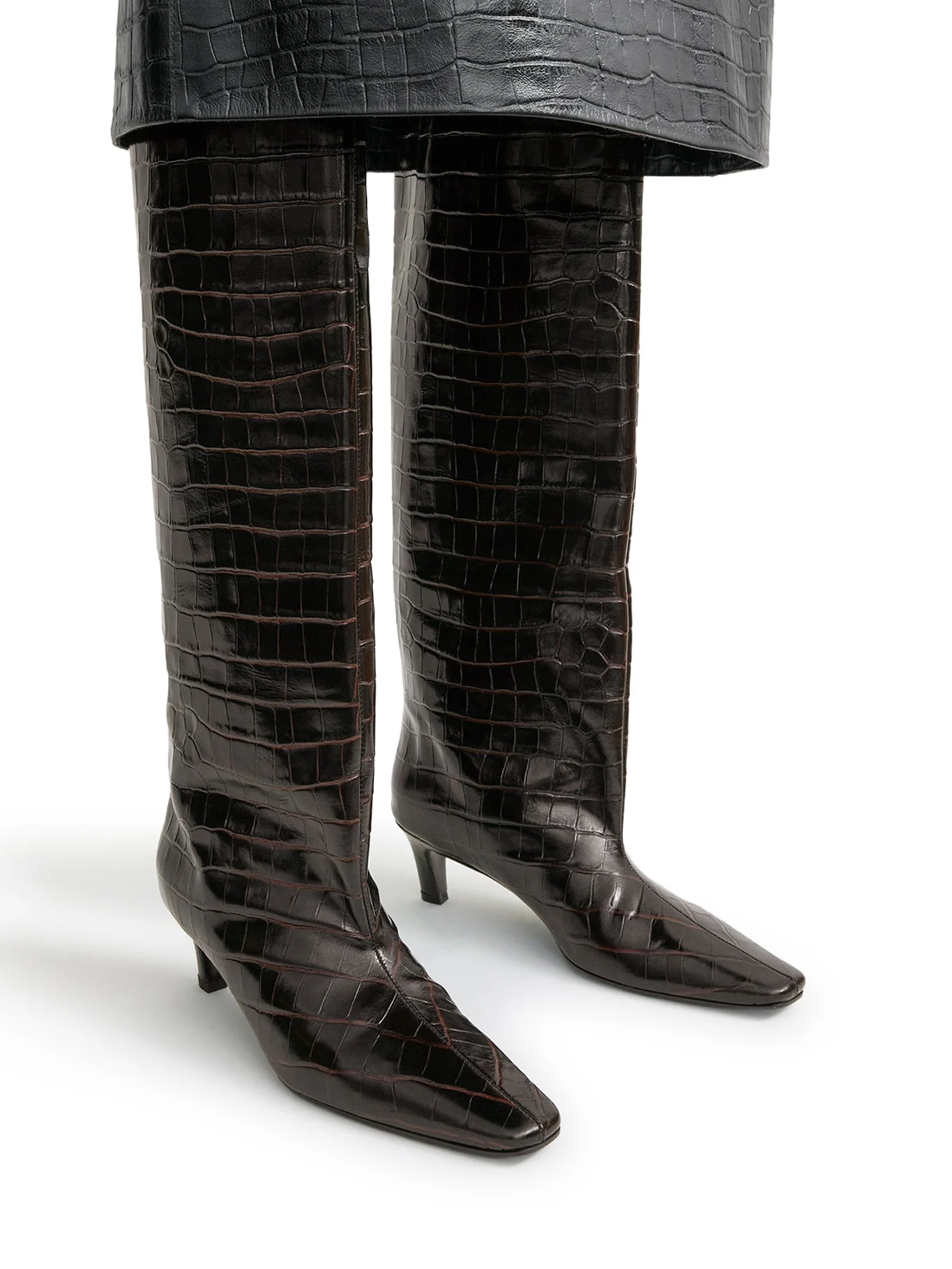 COCONUT EMBOSSED WIDE-LEG BOOTS - Image 3