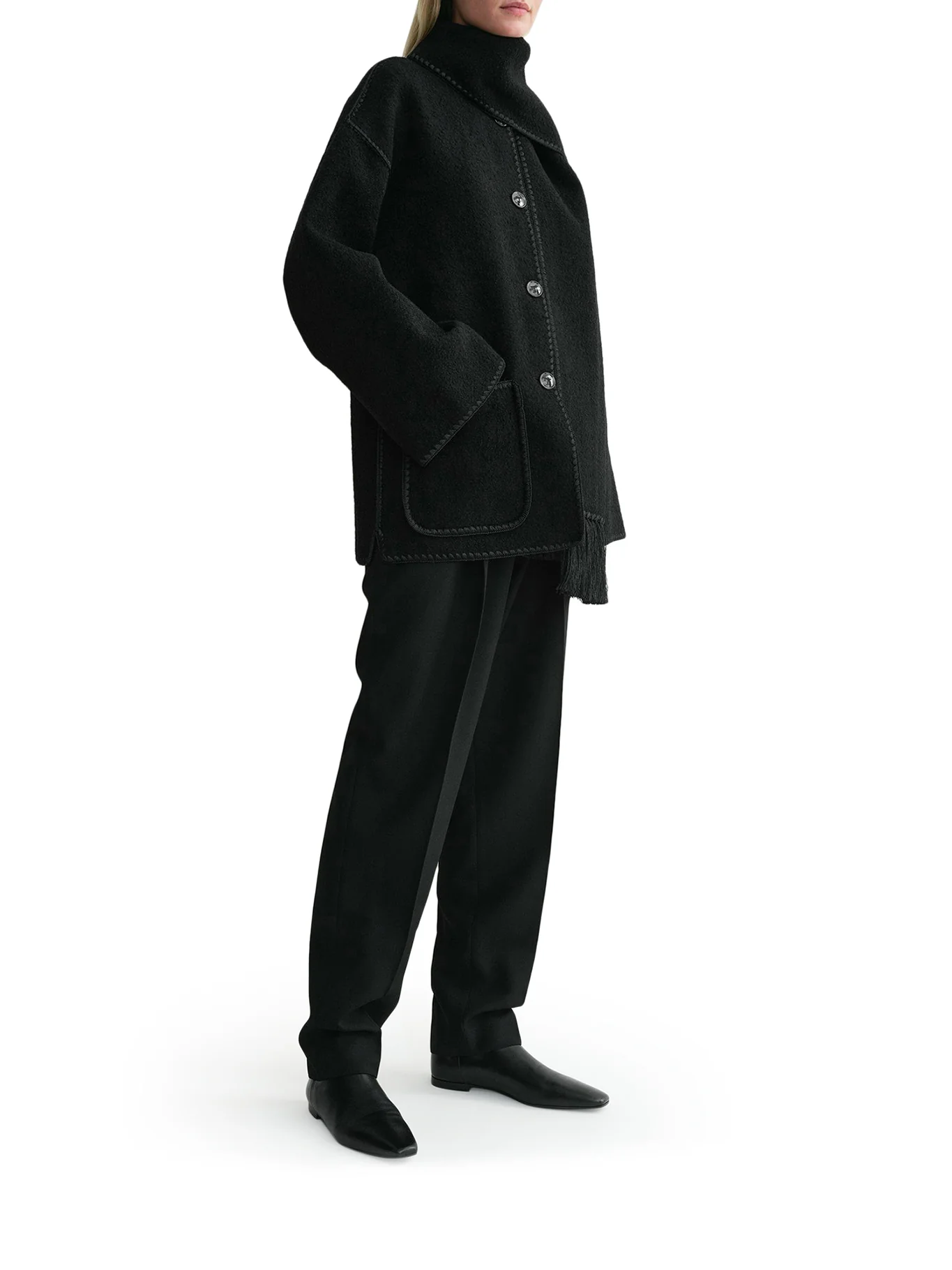 WOOL JACKET WITH SCARF - Image 3