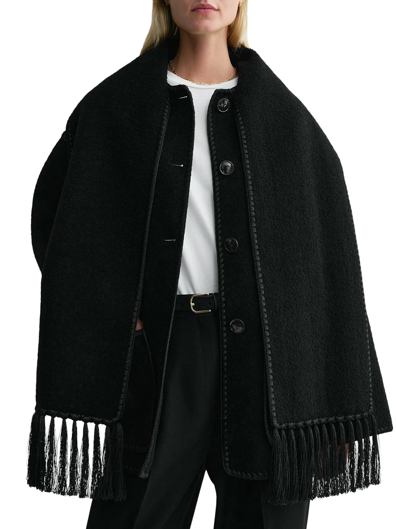 WOOL JACKET WITH SCARF - Image 5