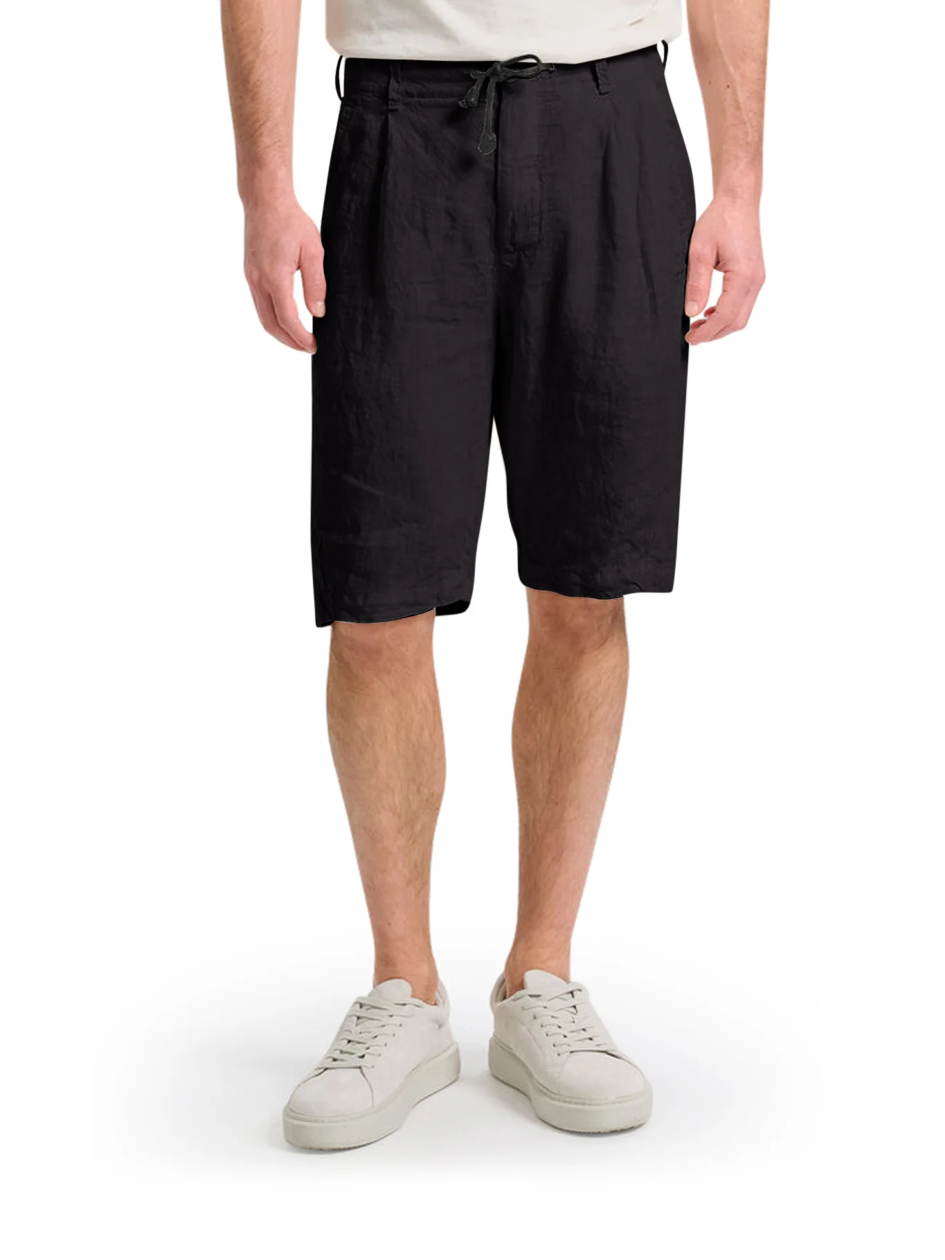LINEN BERMUDA SHORTS WITH DRAWSTRING - Image 3