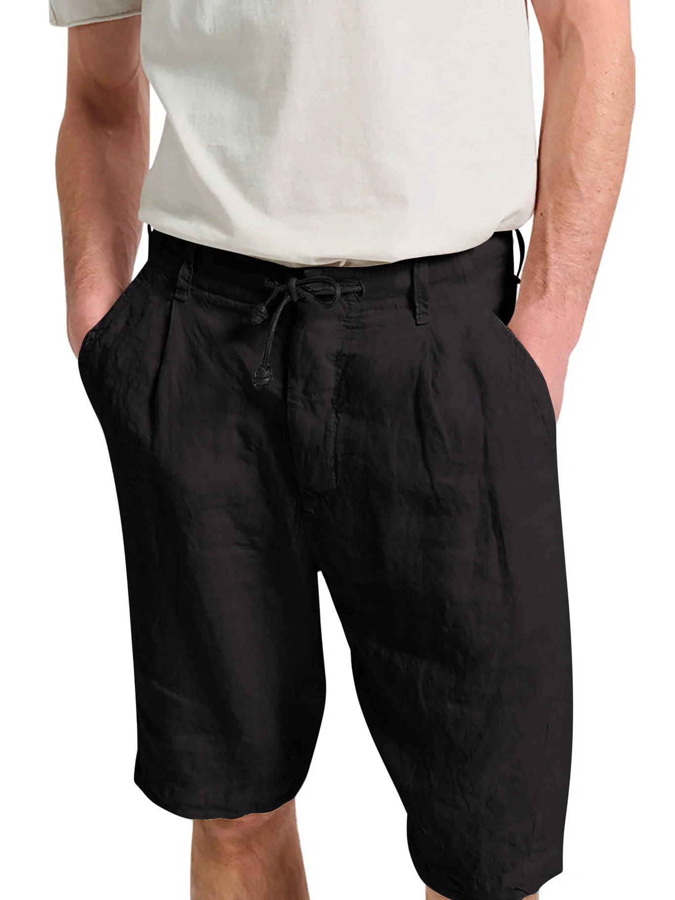 LINEN BERMUDA SHORTS WITH DRAWSTRING - Image 6