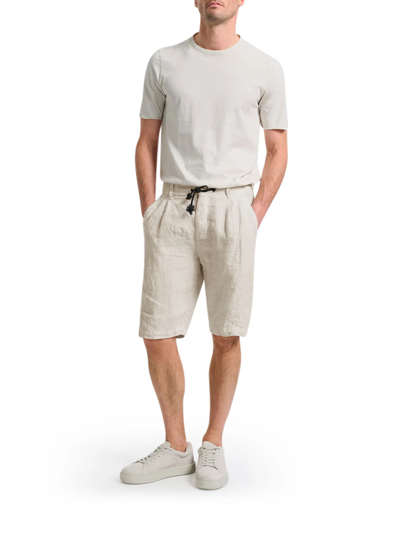 LINEN BERMUDA SHORTS WITH DRAWSTRING - Image 2