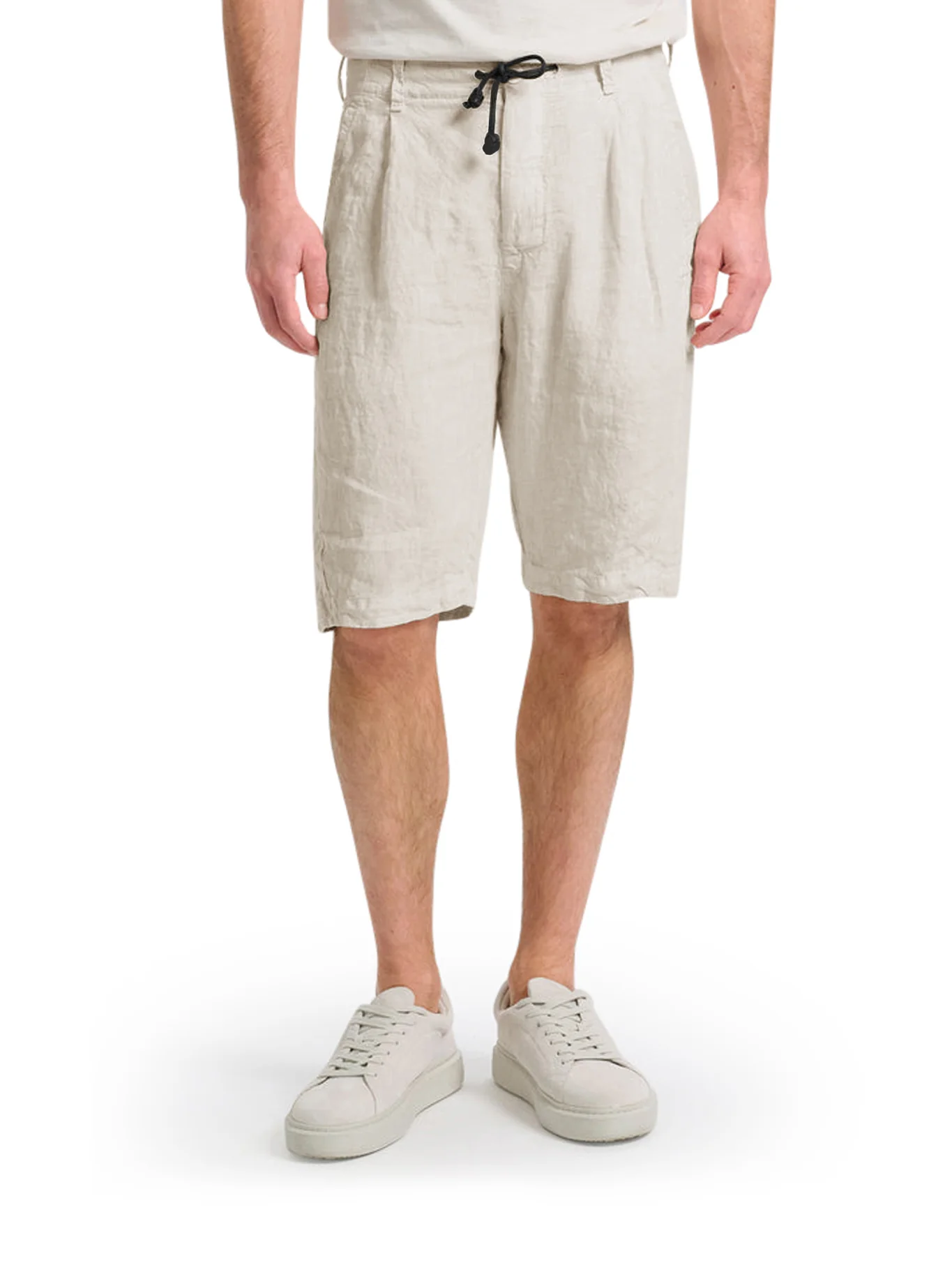 LINEN BERMUDA SHORTS WITH DRAWSTRING - Image 3