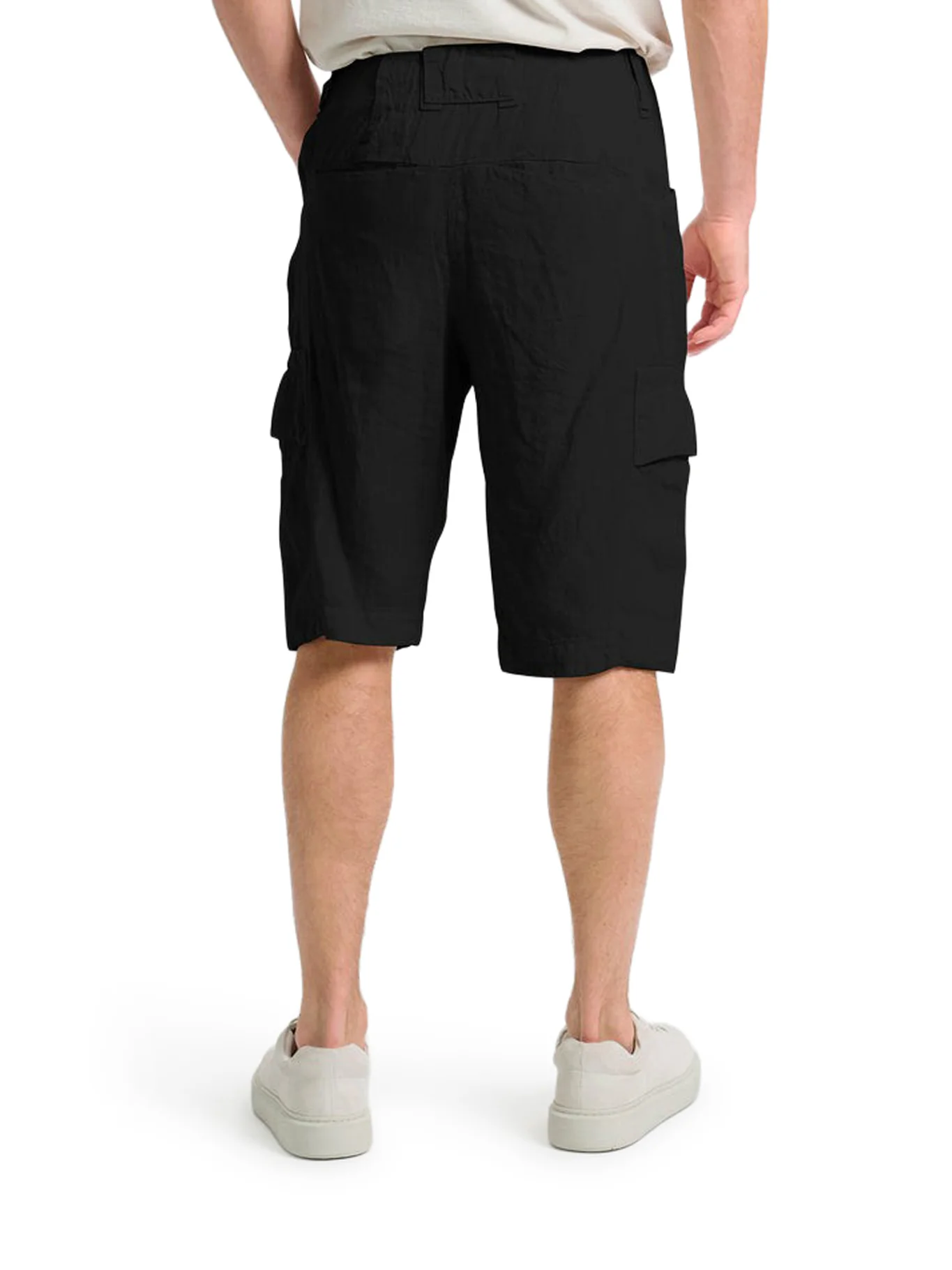 LINEN CARGO BERMUDA SHORTS - Image 4