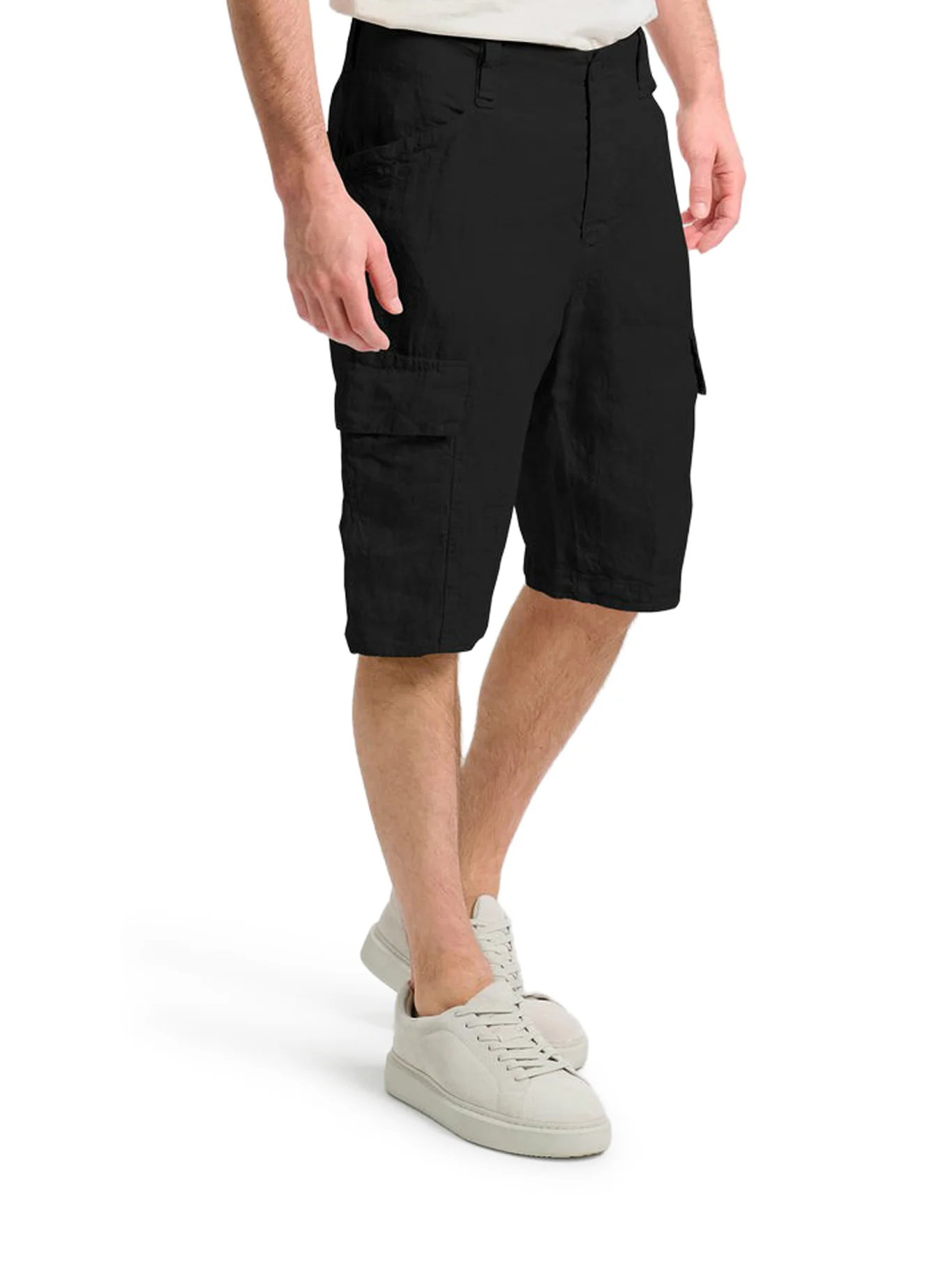 LINEN CARGO BERMUDA SHORTS - Image 5