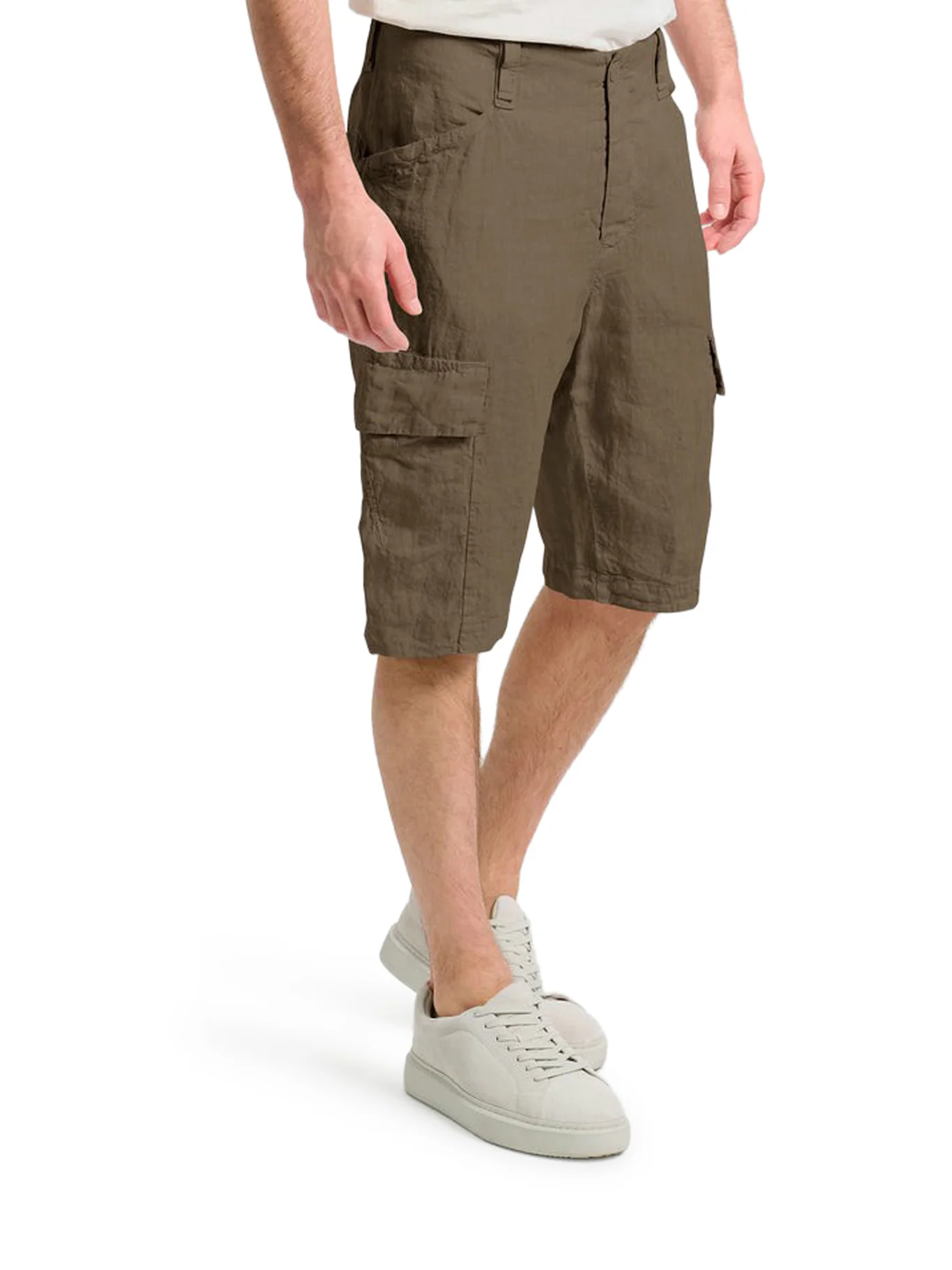 LINEN CARGO BERMUDA SHORTS - Image 5