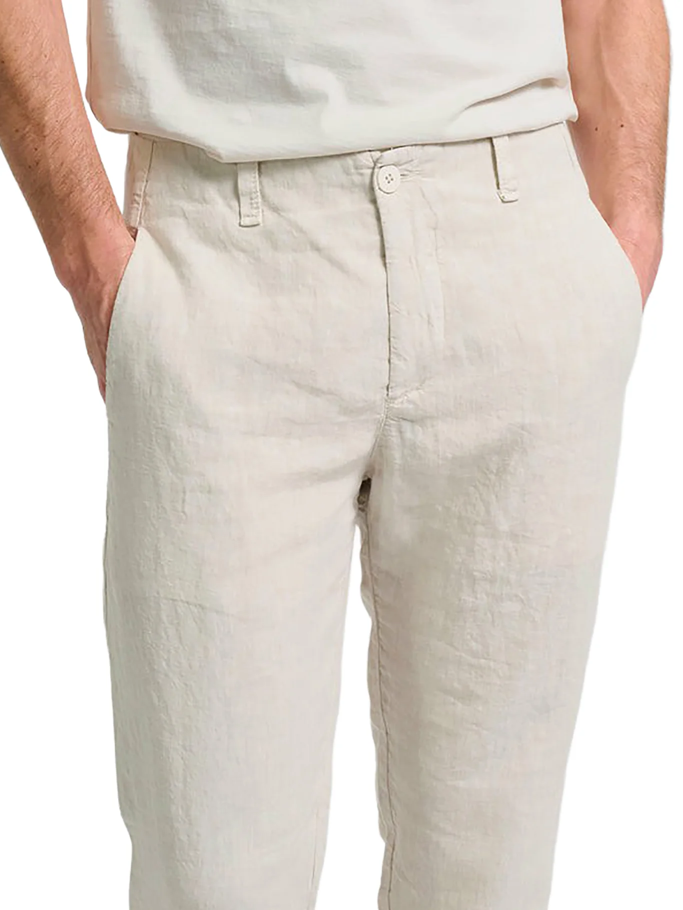 REGULAR-FIT LINEN TROUSERS - Image 6