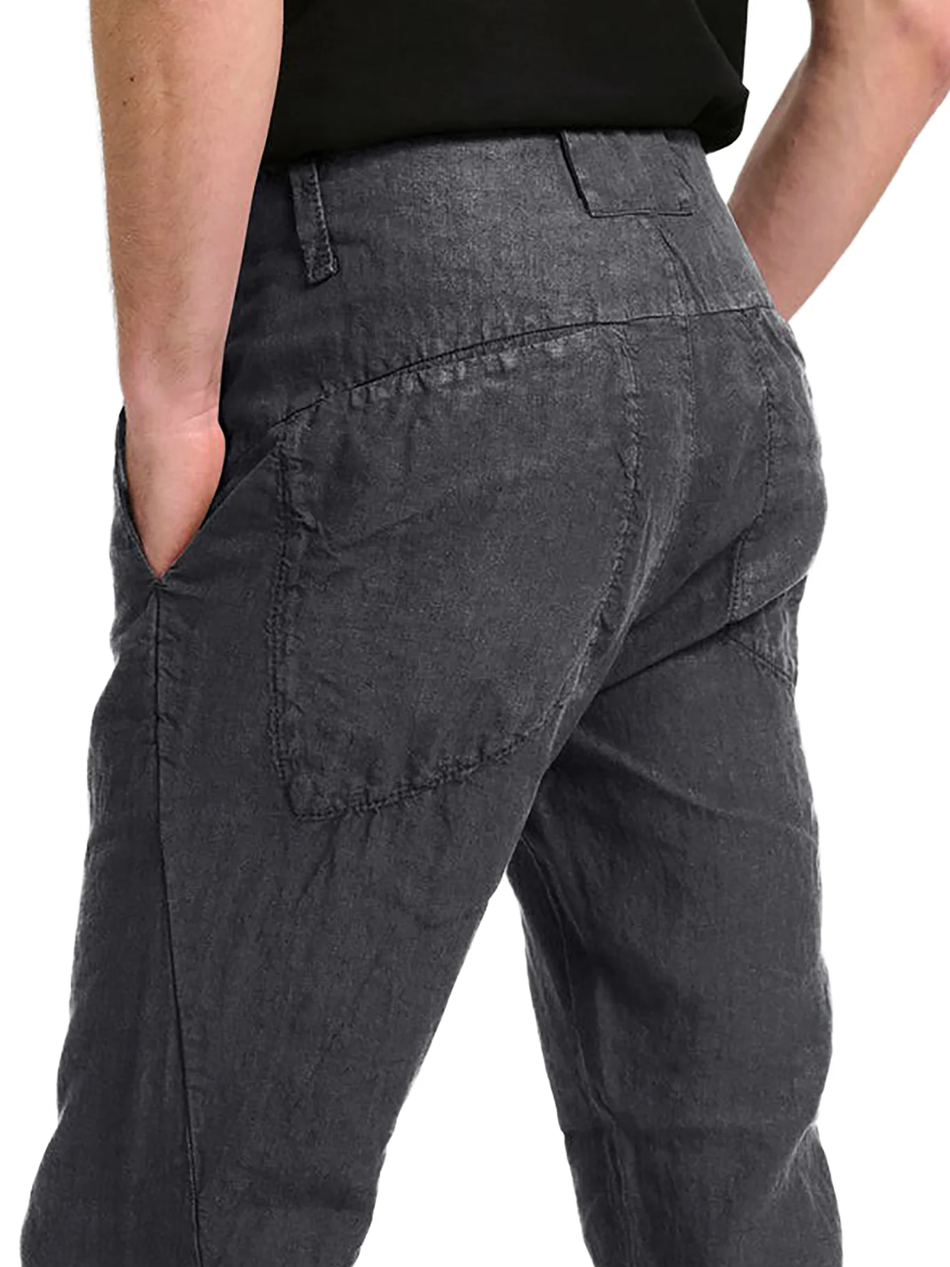 REGULAR-FIT LINEN TROUSERS - Image 5