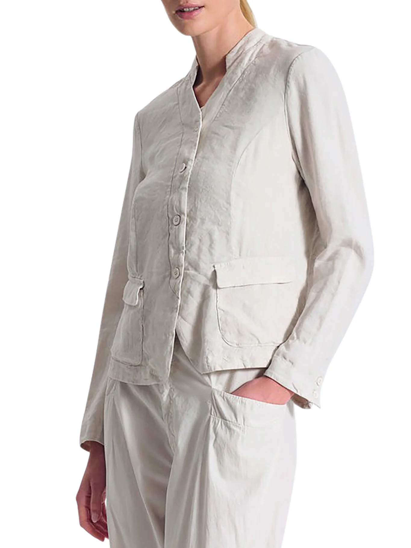 STRETCH LINEN BLEND JACKET - Image 5