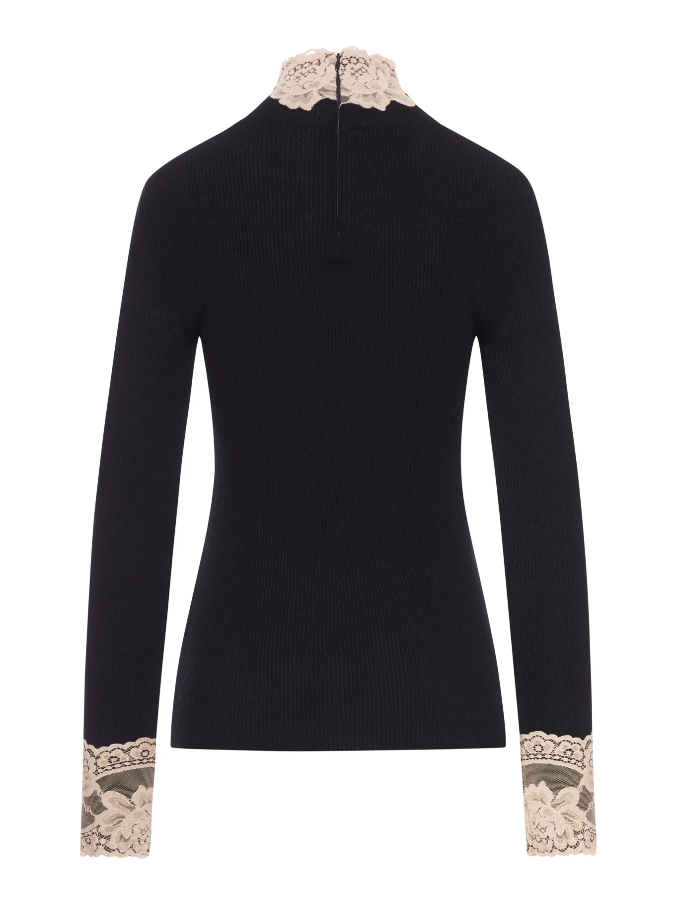 CASHMERE SWEATER WITH LACE INSERTS - Image 2
