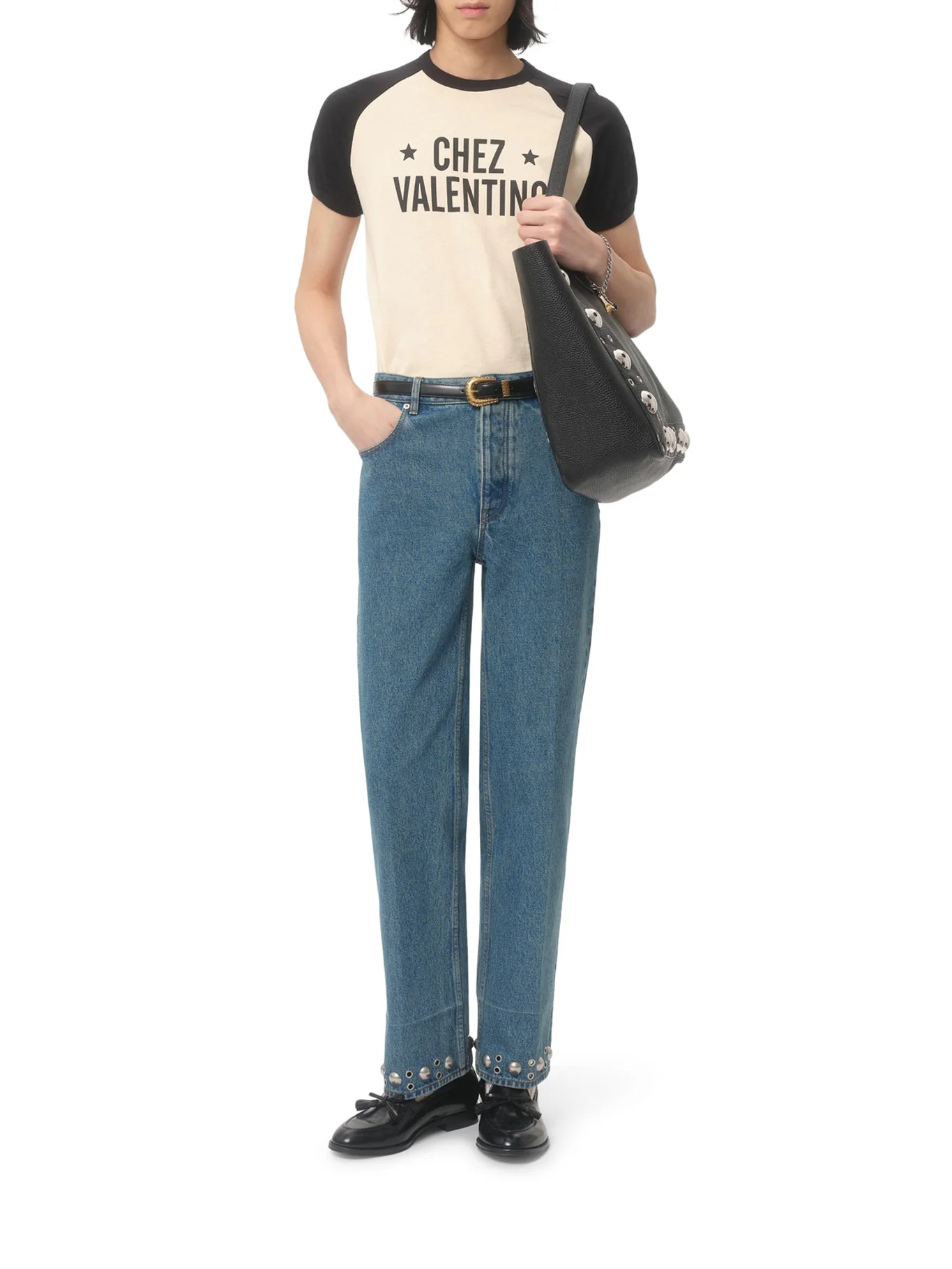 CHEZ VALENTINO PRINT COTTON T-SHIRT - Image 2