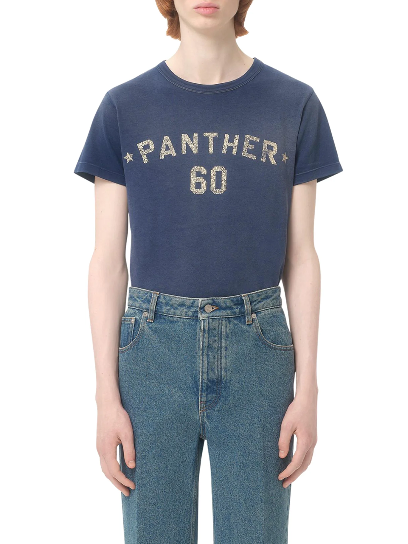 COTTON T-SHIRT WITH PRINT AND PATCH CHEZ VALENTINO - Image 3