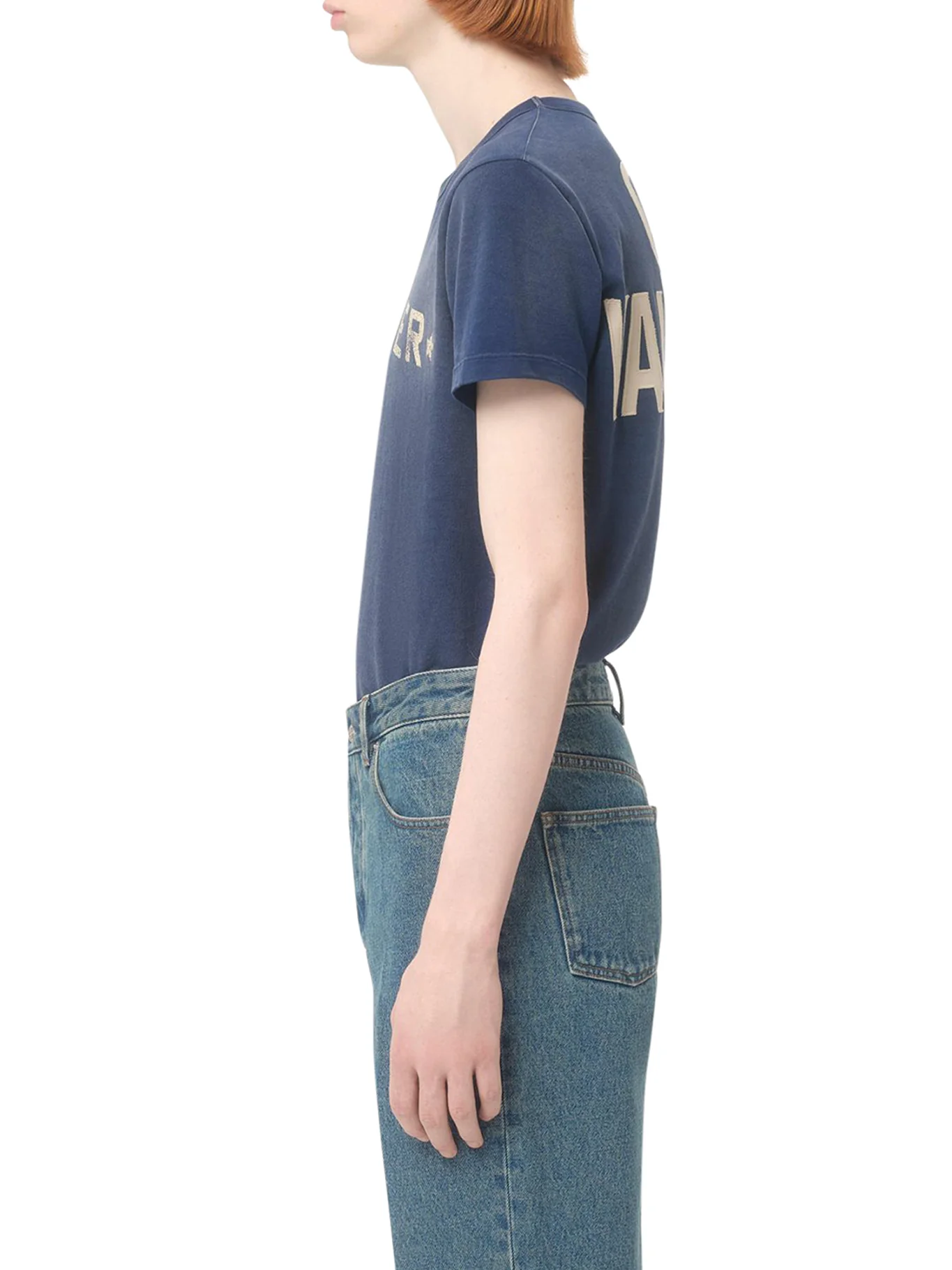 COTTON T-SHIRT WITH PRINT AND PATCH CHEZ VALENTINO - Image 5