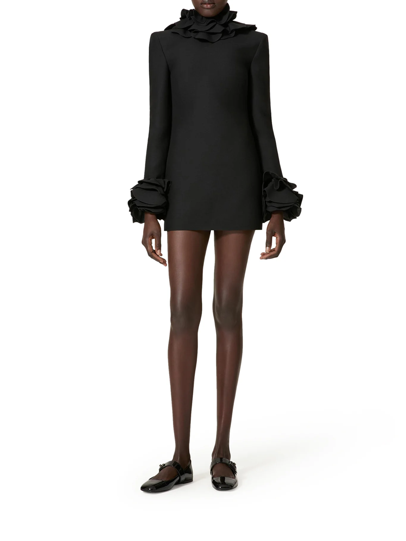 EMBROIDERED CREPE COUTURE SHORT DRESS - Image 2