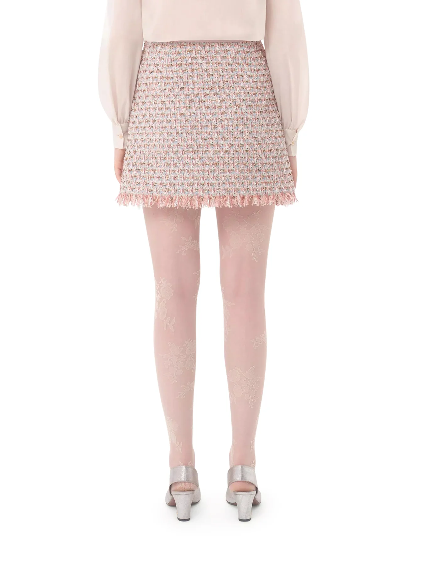 EMBROIDERED TWEED SKIRT - Image 4