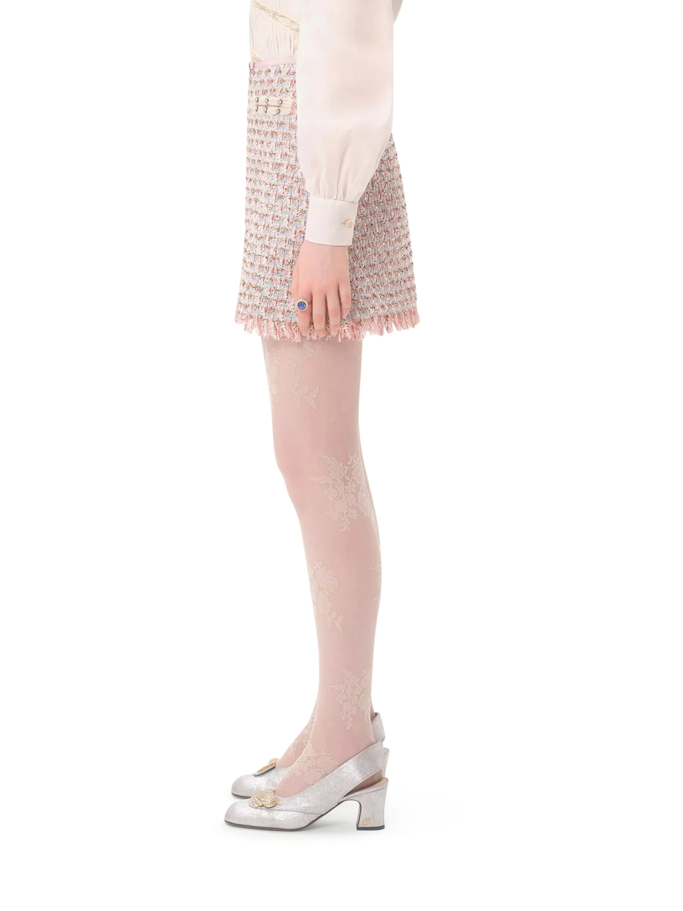 EMBROIDERED TWEED SKIRT - Image 5
