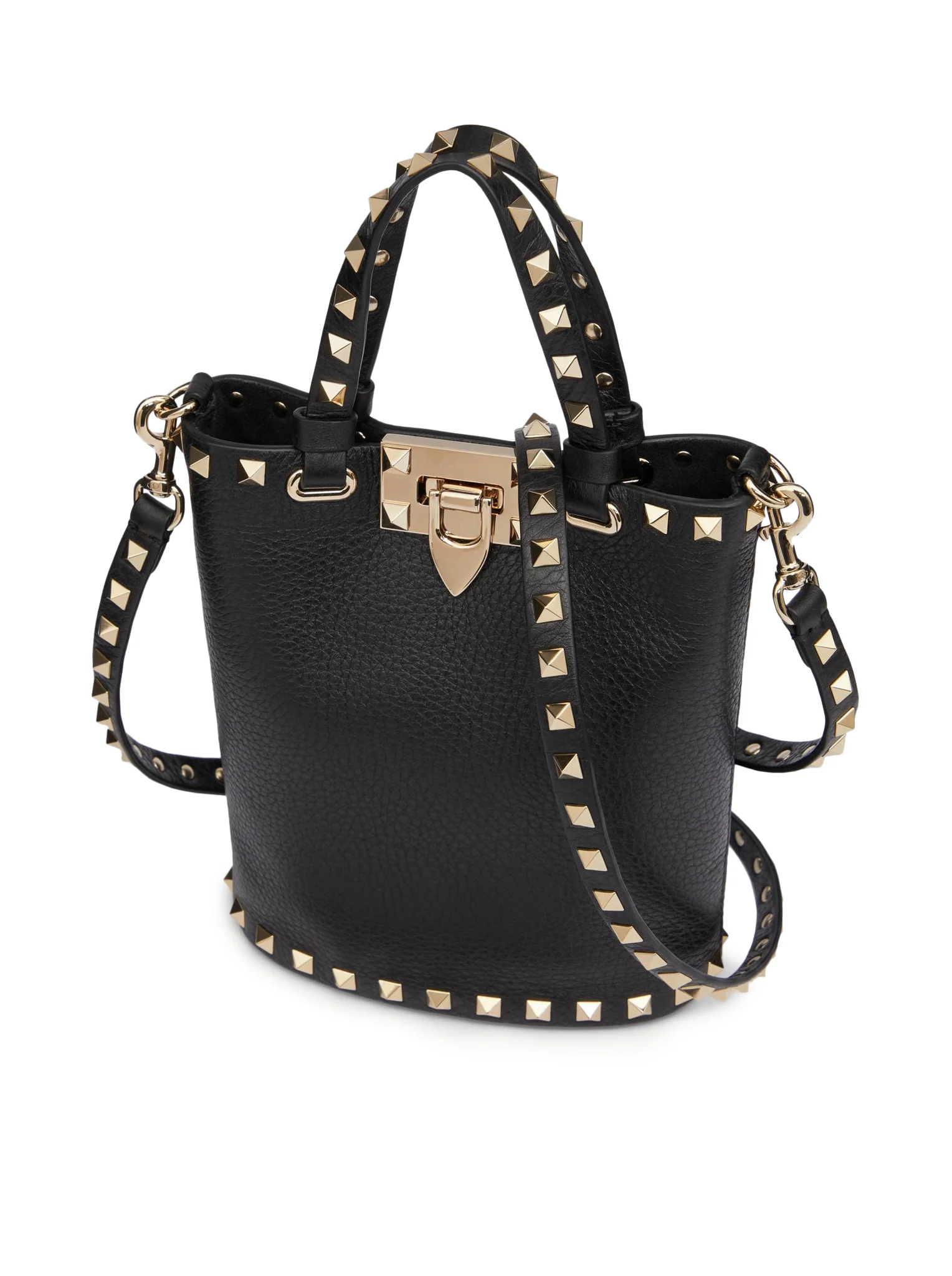POUCH WITH ROCKSTUD SHOULDER STRAP IN GRAINED CALFSKIN - Image 5