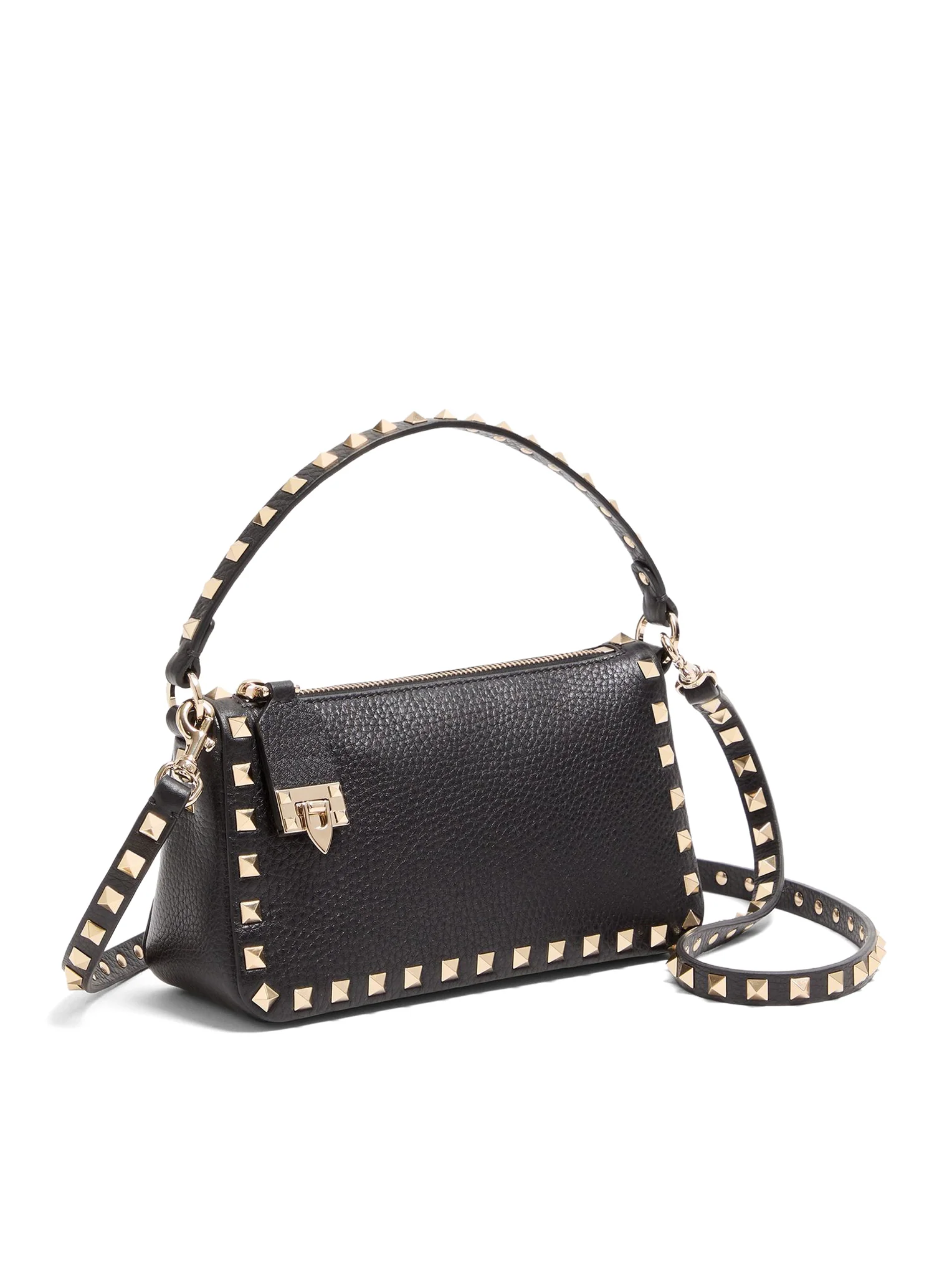 ROCKSTUD SMALL GARNET CALFSKIN CROSSBODY BAG - Image 3