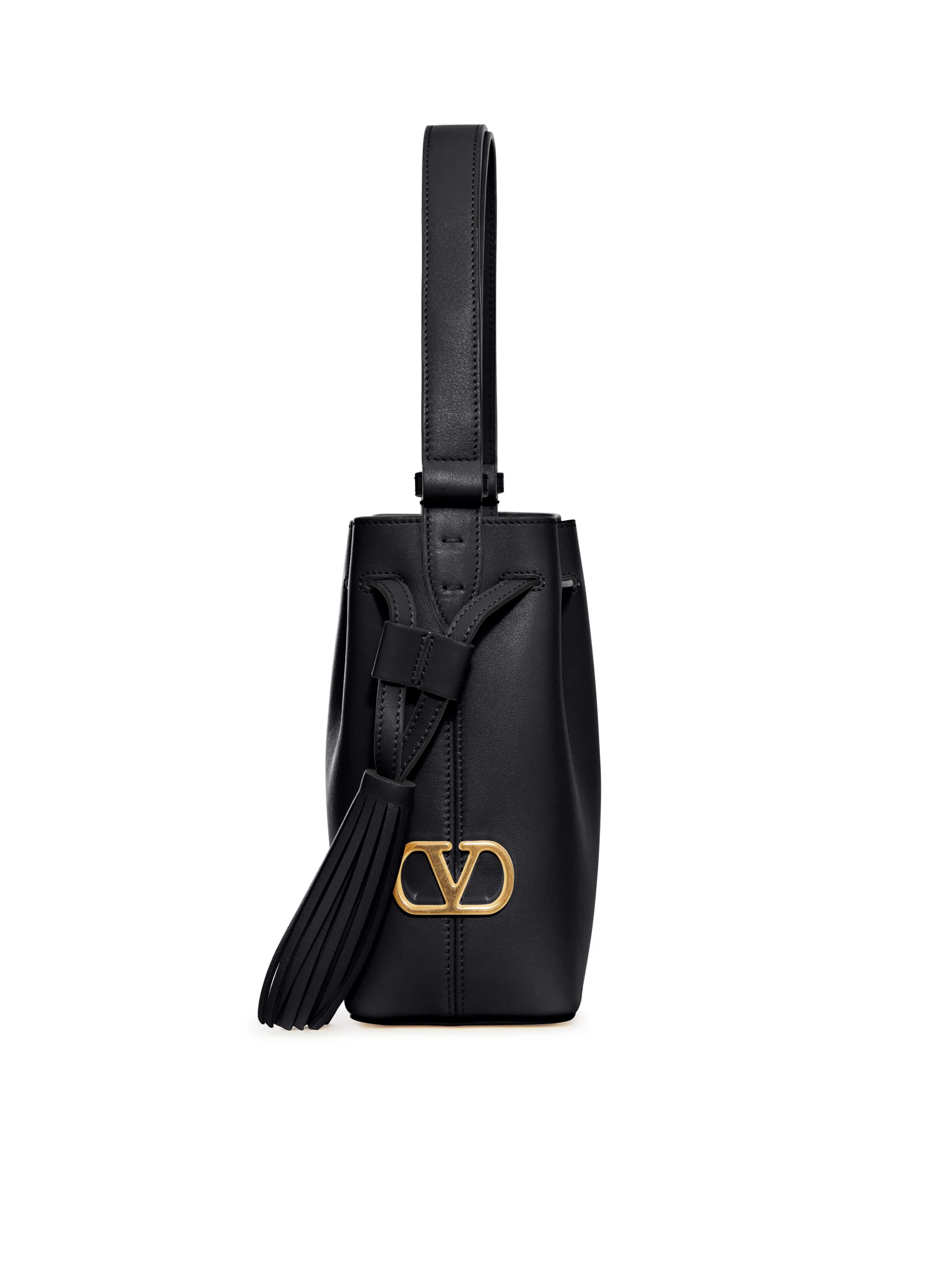 SMALL LEATHER BUCKET BAG - Image 4