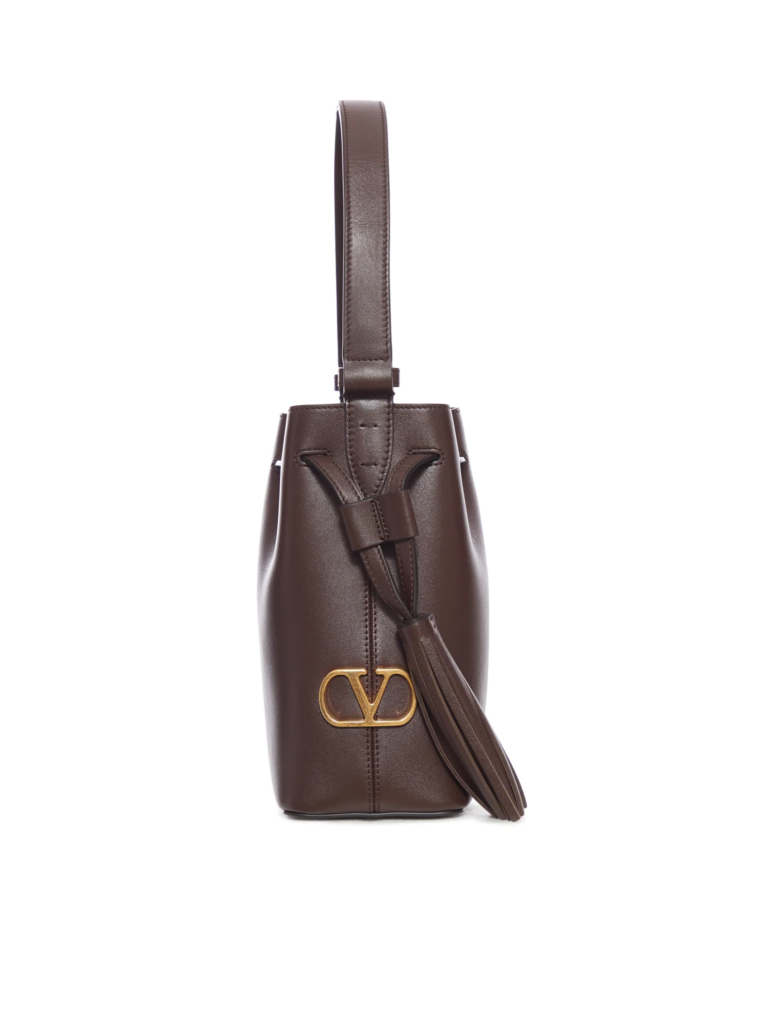 SMALL LEATHER BUCKET BAG - Image 4