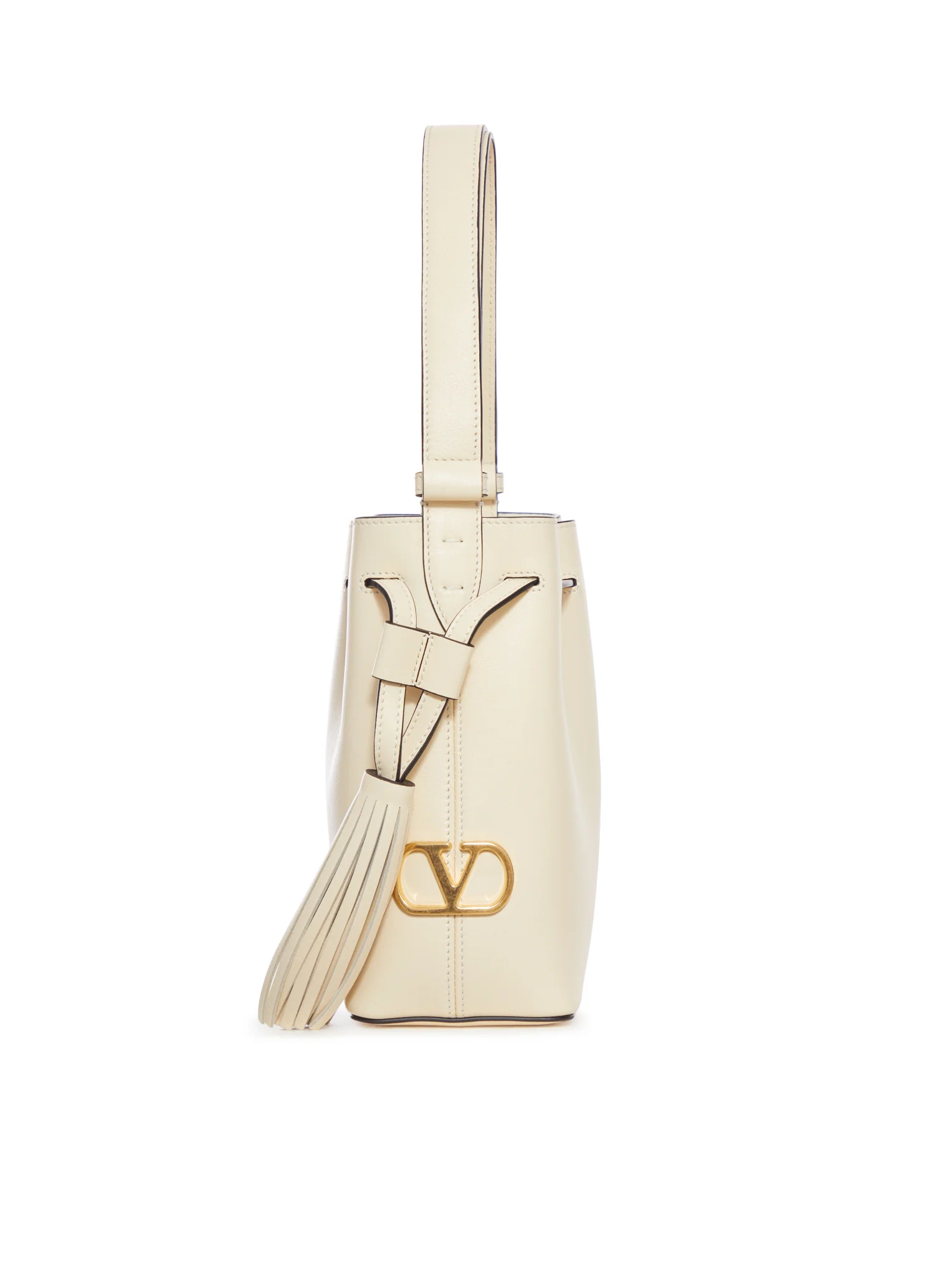 SMALL LEATHER BUCKET BAG - Image 4