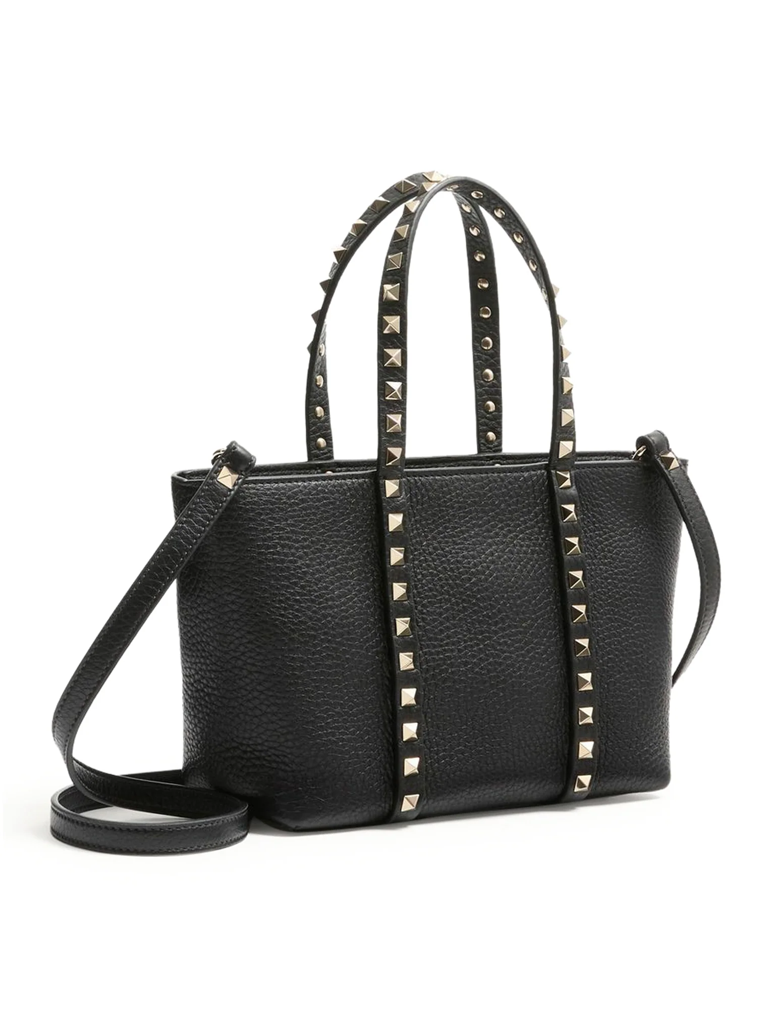 VALENTINO GARAVANI ROCKSTUD SMALL GARNET CALFSKIN SHOPPING BAG - Image 2