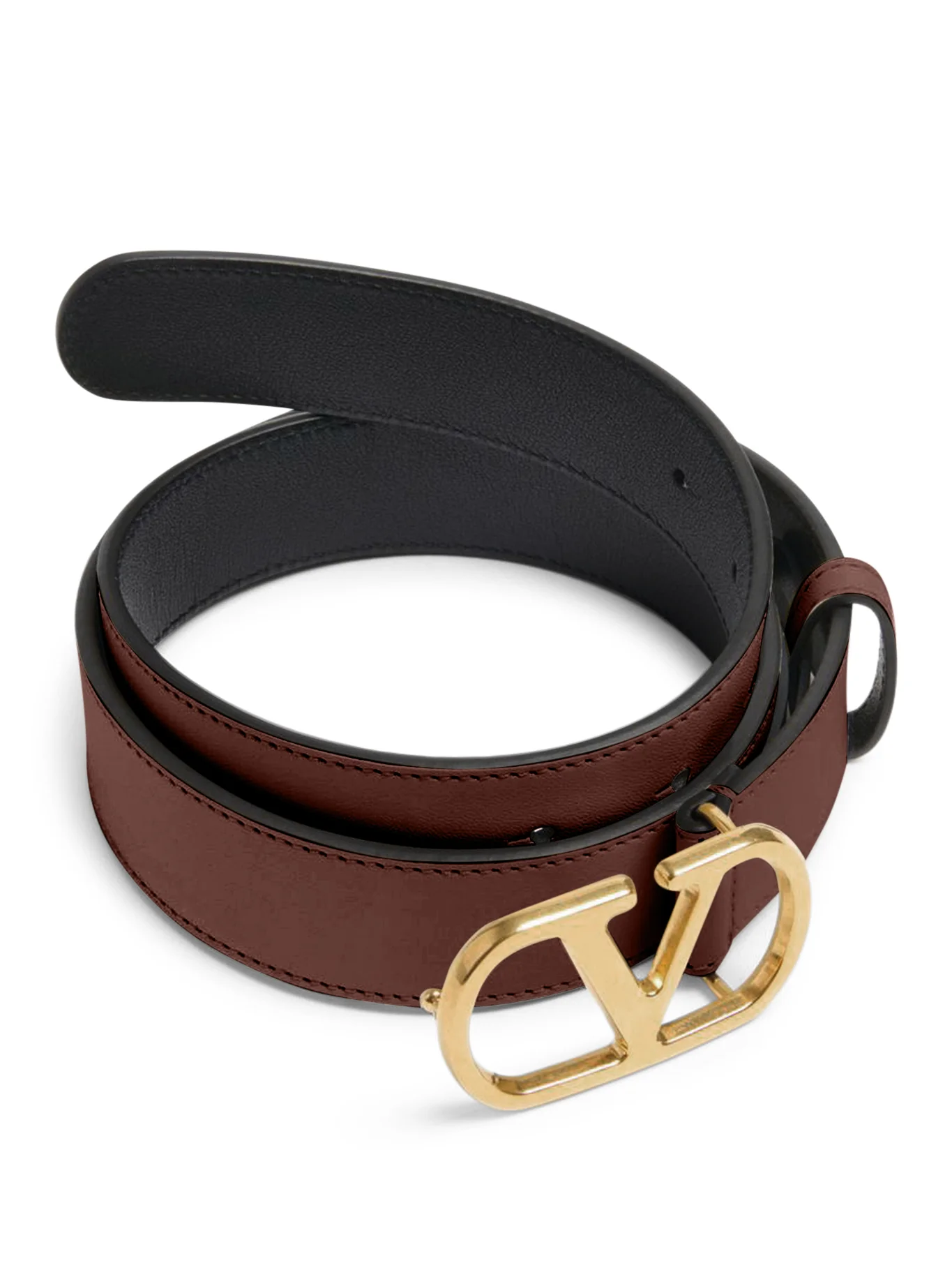 VLOGO SIGNATURE BELT IN GLOSSY CALFSKIN 30MM - Image 2