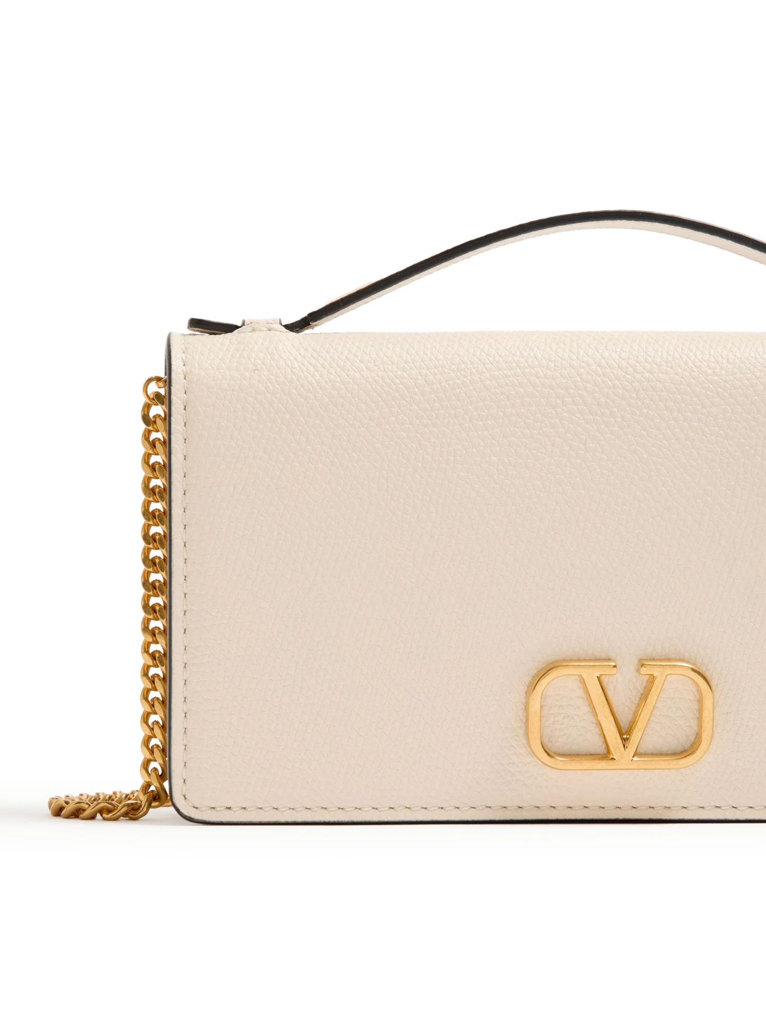 VLOGO SIGNATURE CHAIN WALLET IN GARNET CALFSKIN - Image 7