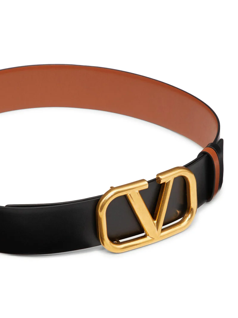 VLOGO SIGNATURE REVERSIBLE BELT IN GLOSSY CALFSKIN 40MM - Image 5