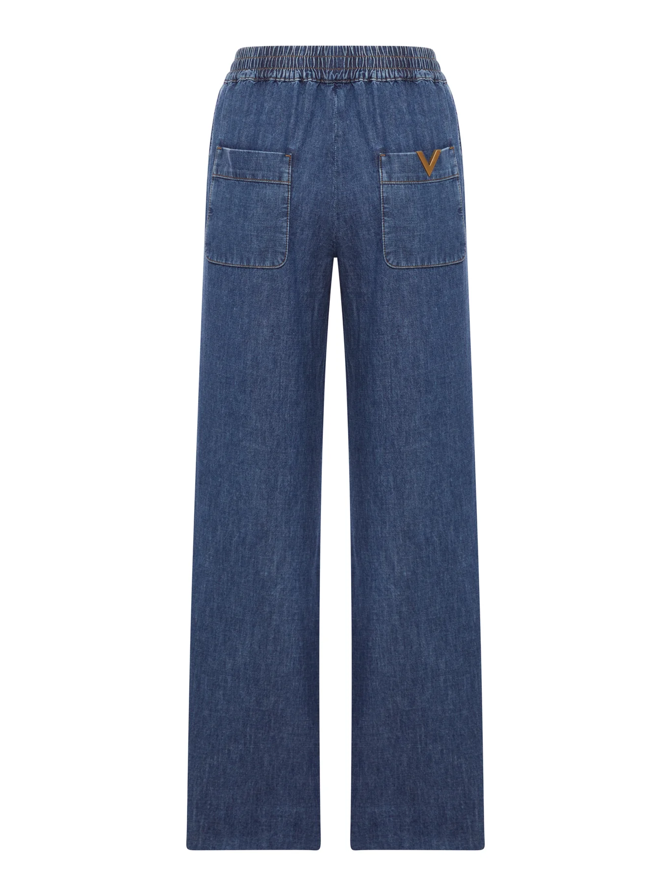 WIDE LEG CHAMBRAY PANTS - Image 2