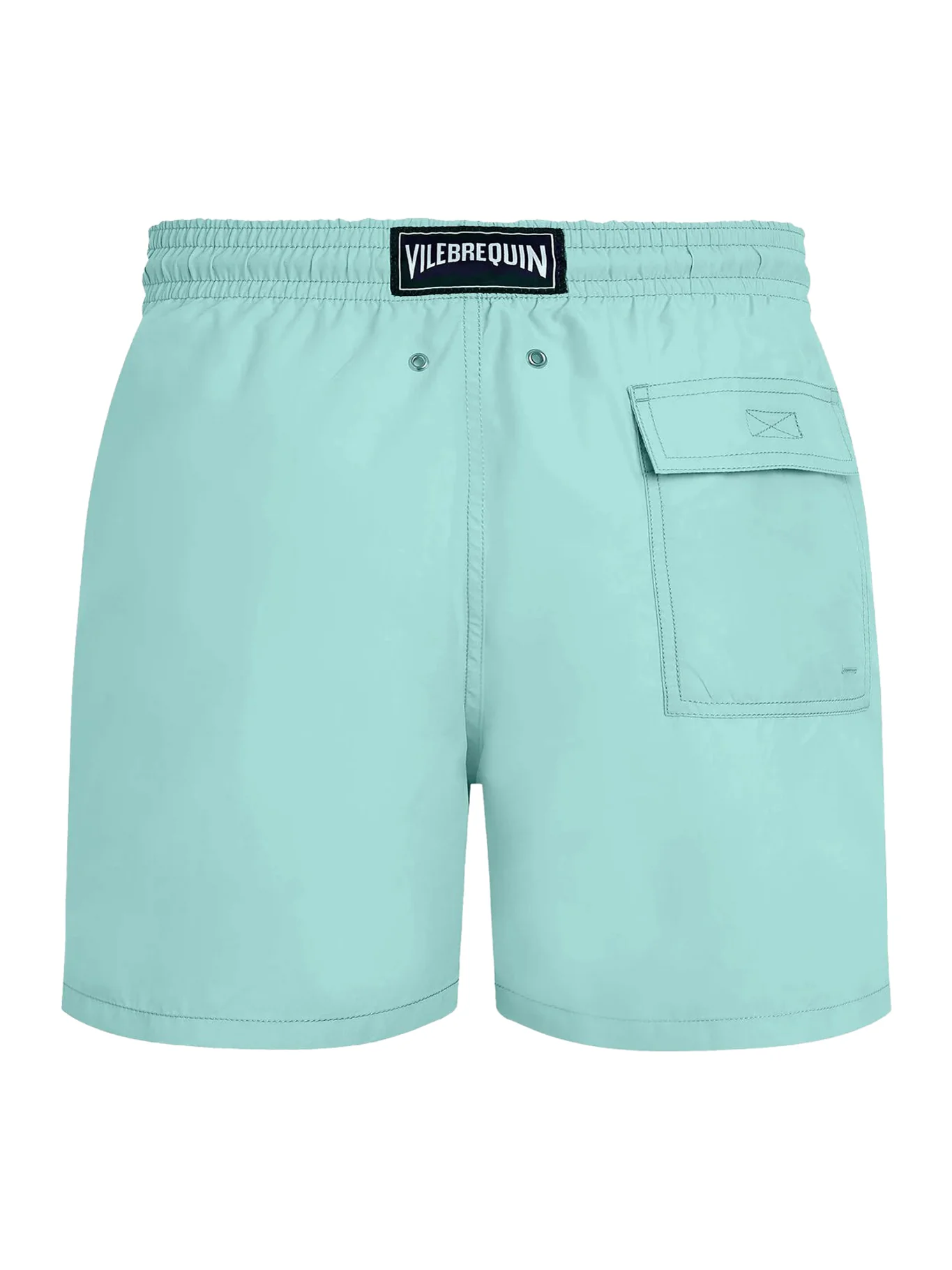 SINGLE COLOR SWIMSUIT WITH ENGRAVED LOGO - Image 2