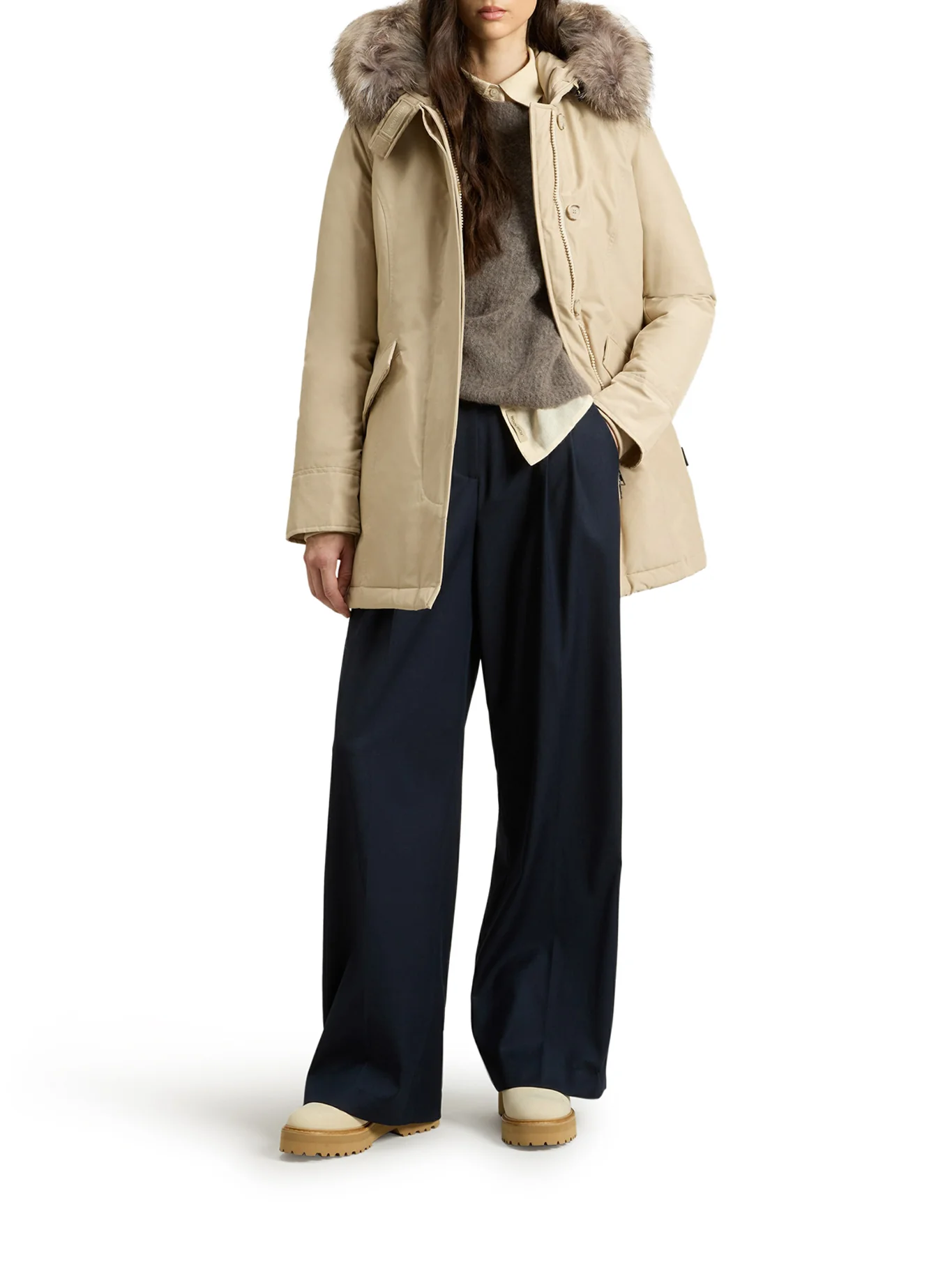 ARCTIC PARKA IN RAMAR CLOTH WITH REMOVABLE FUR - Image 2