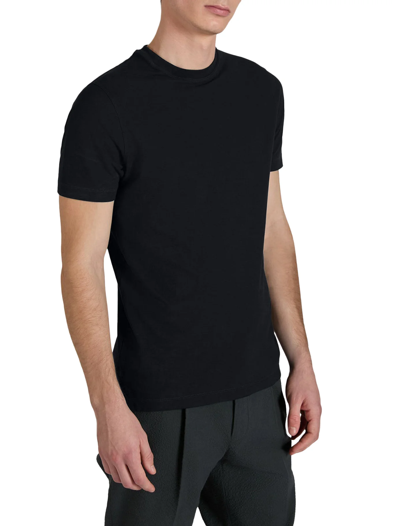 SLIM FIT CREW NECK T-SHIRT IN ICECOTTON - Image 2