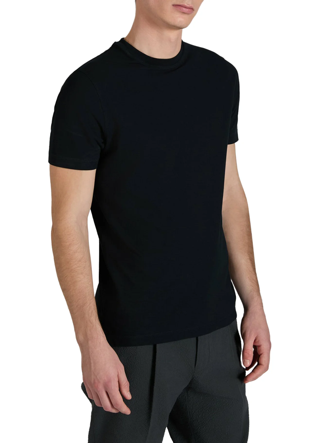 SLIM FIT CREW NECK T-SHIRT IN ICECOTTON - Image 2