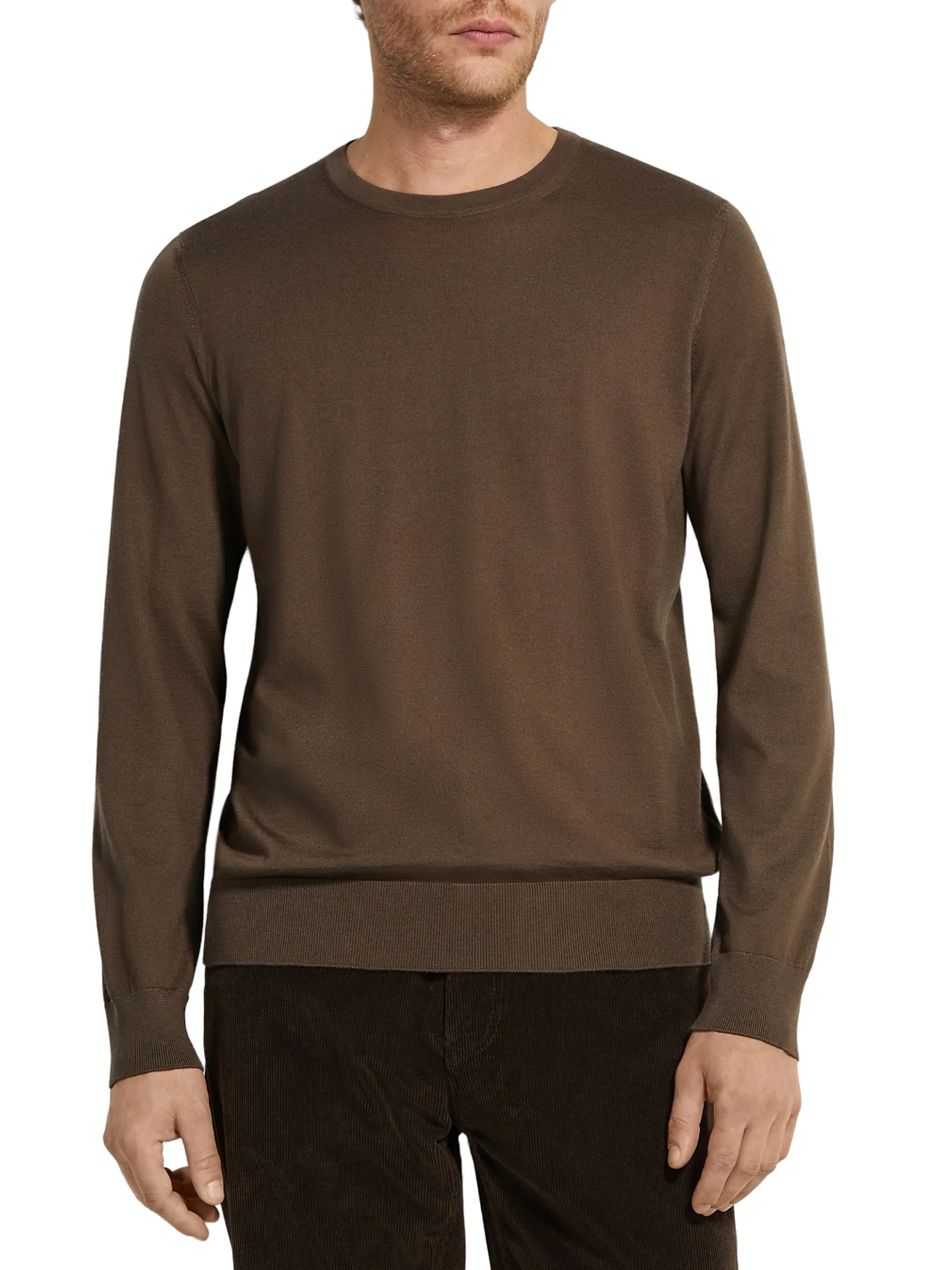 CREW NECK SWEATER IN CASHSETA MÉLANGE - Image 2