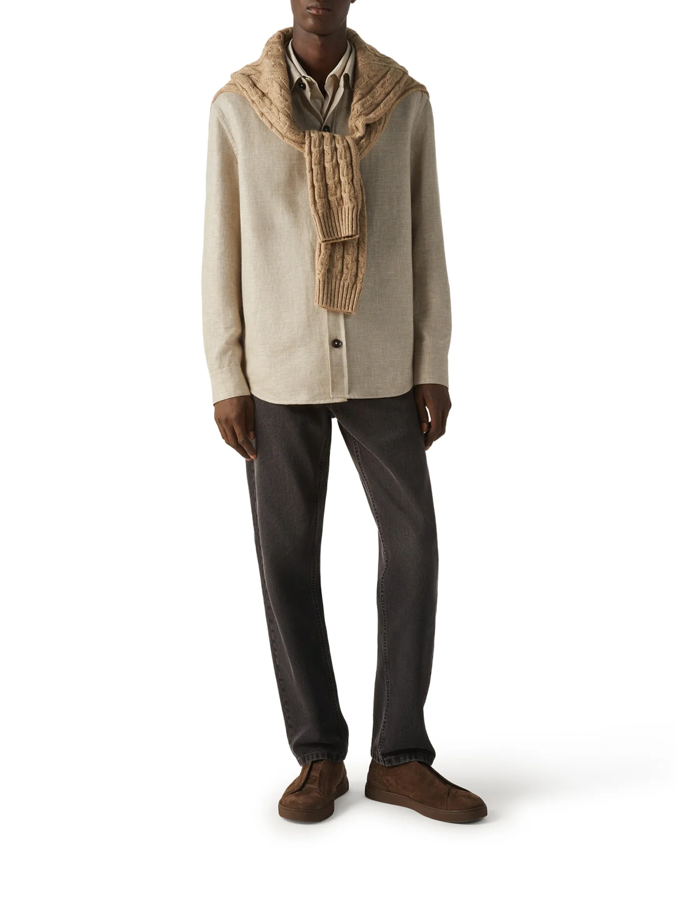 OVERSHIRT IN CASHMERE LINEN AND SILK - Image 2