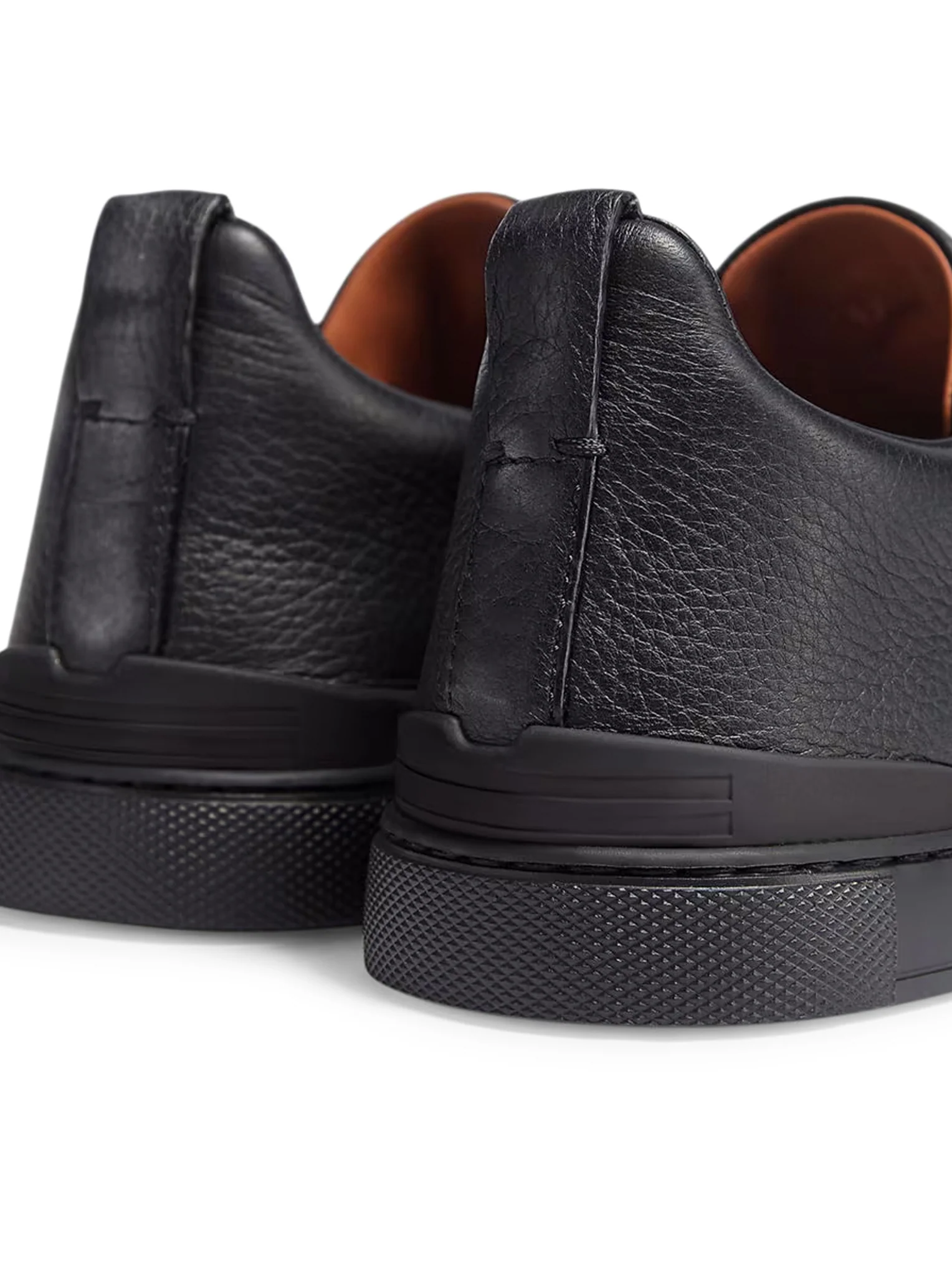 TRIPLE STITCH SNEAKERS IN BLACK DEERSKIN - Image 6
