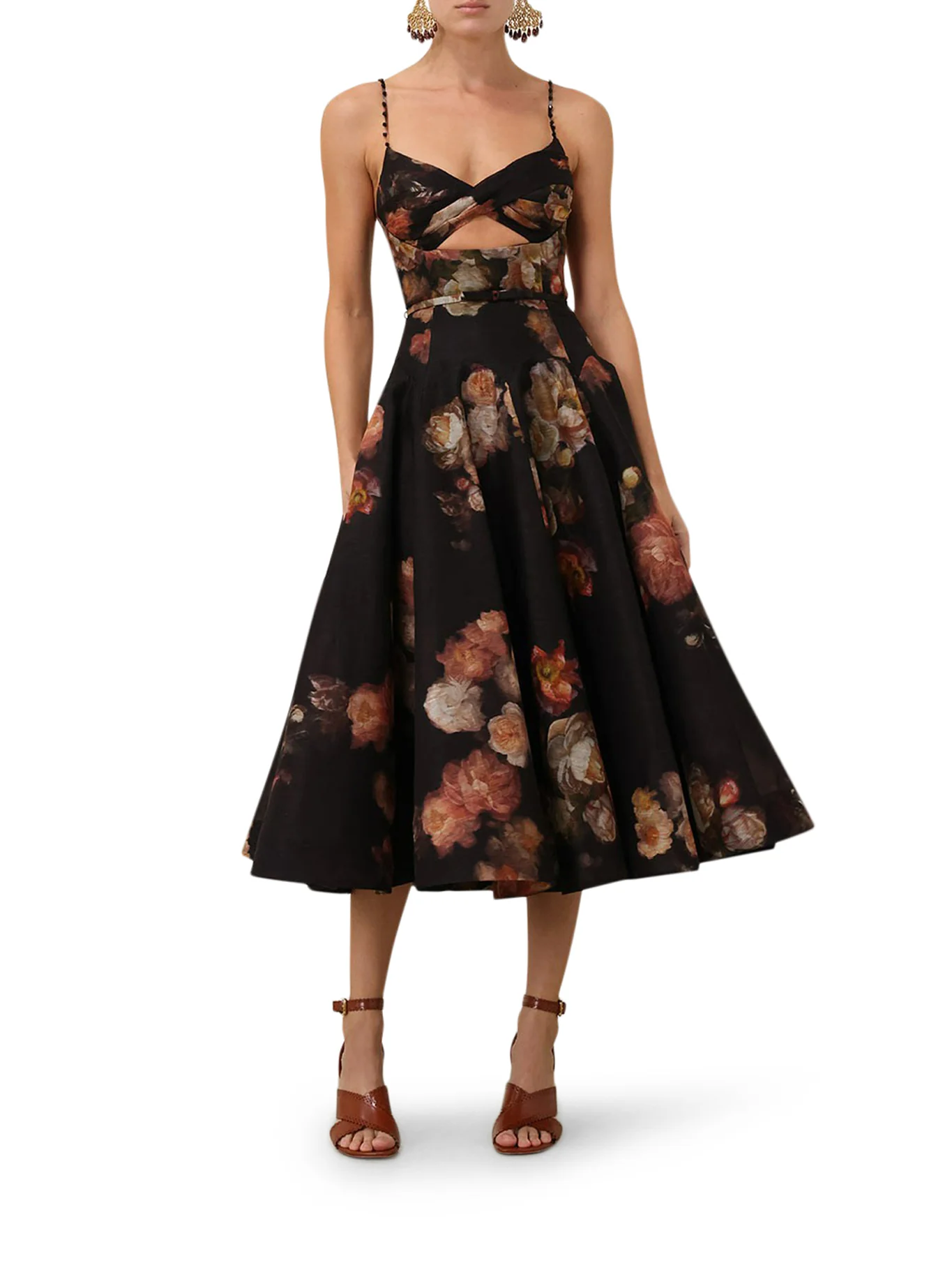 HYPNOTIC CROSSED MIDI DRESS - Image 2