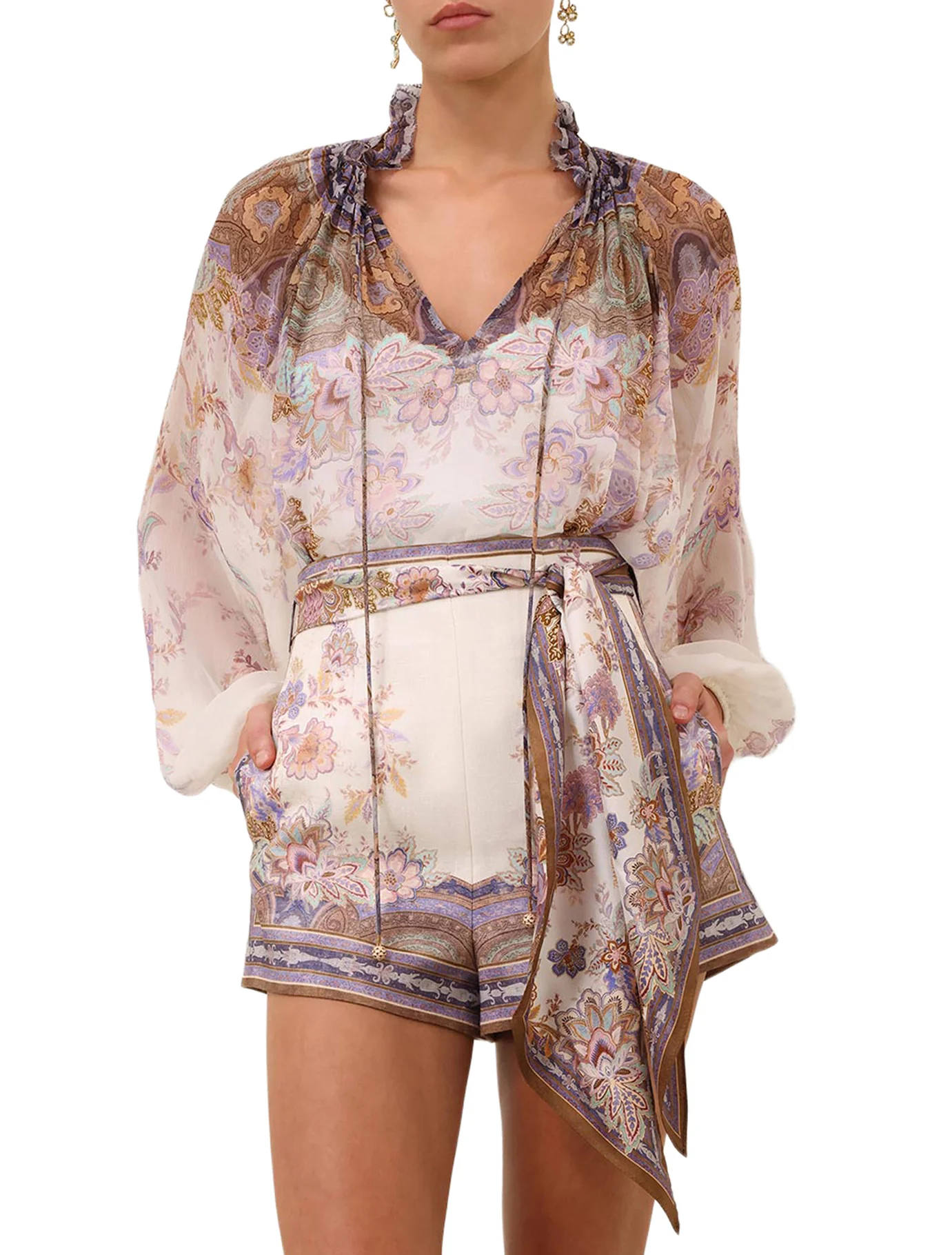 LUNA BLOUSE WITH PUFFED SLEEVES - Image 3