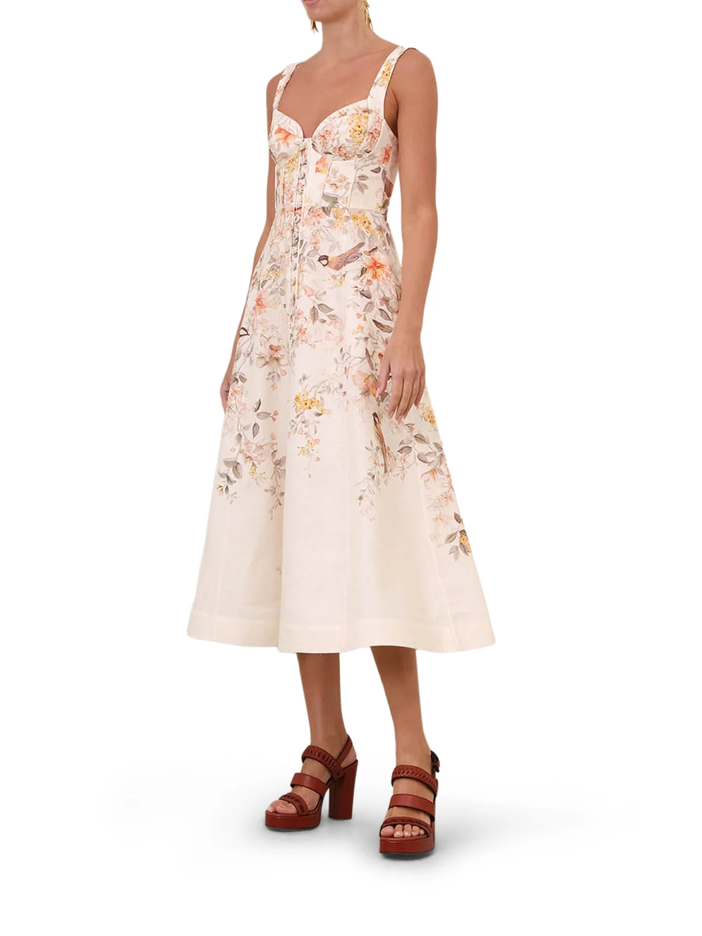 LUNA MIDI DRESS WITH BUTTONS - Image 3