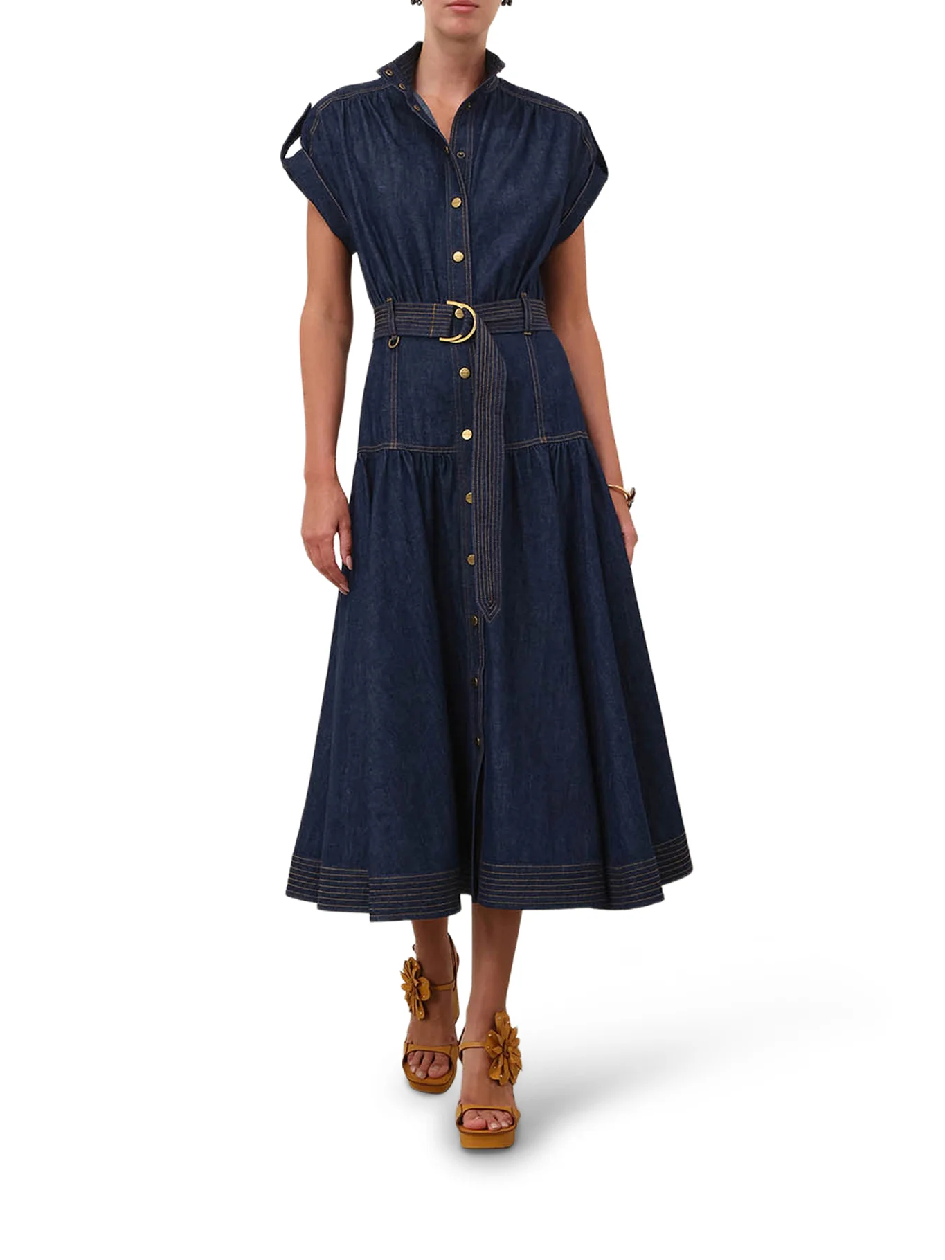 MIDI DENIM DRESS - Image 2